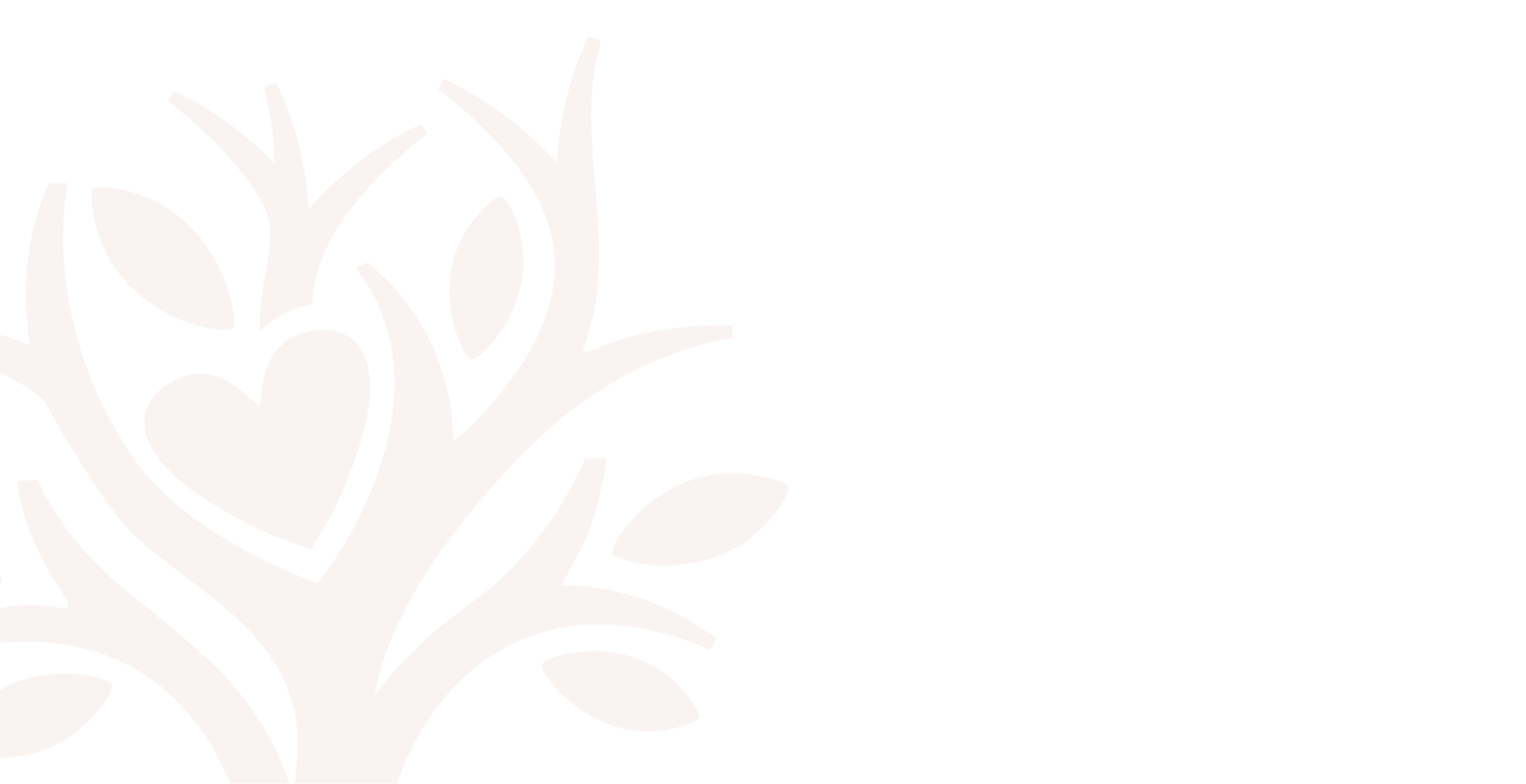Black and white illustration of a tree with a heart-shaped element in its branching structure.
