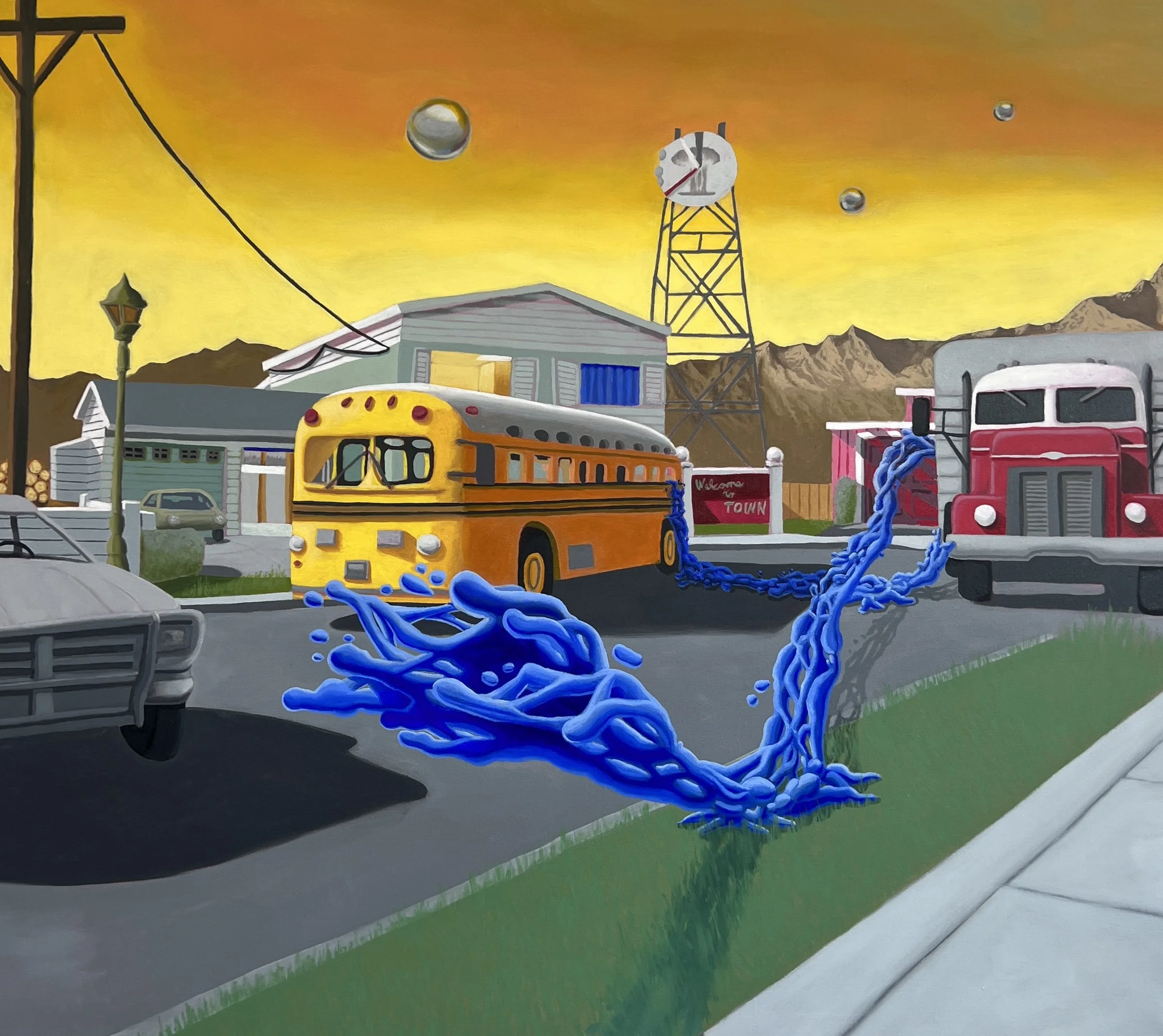 "Welcome To Town" 
Oil on canvas 
44x50 in
-sold