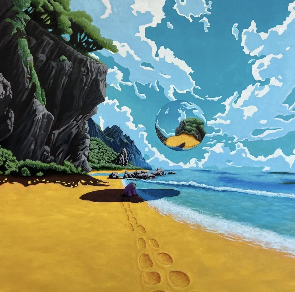 "Tamarindo Timing" 
Oil on canvas 
40x40 in
-sold