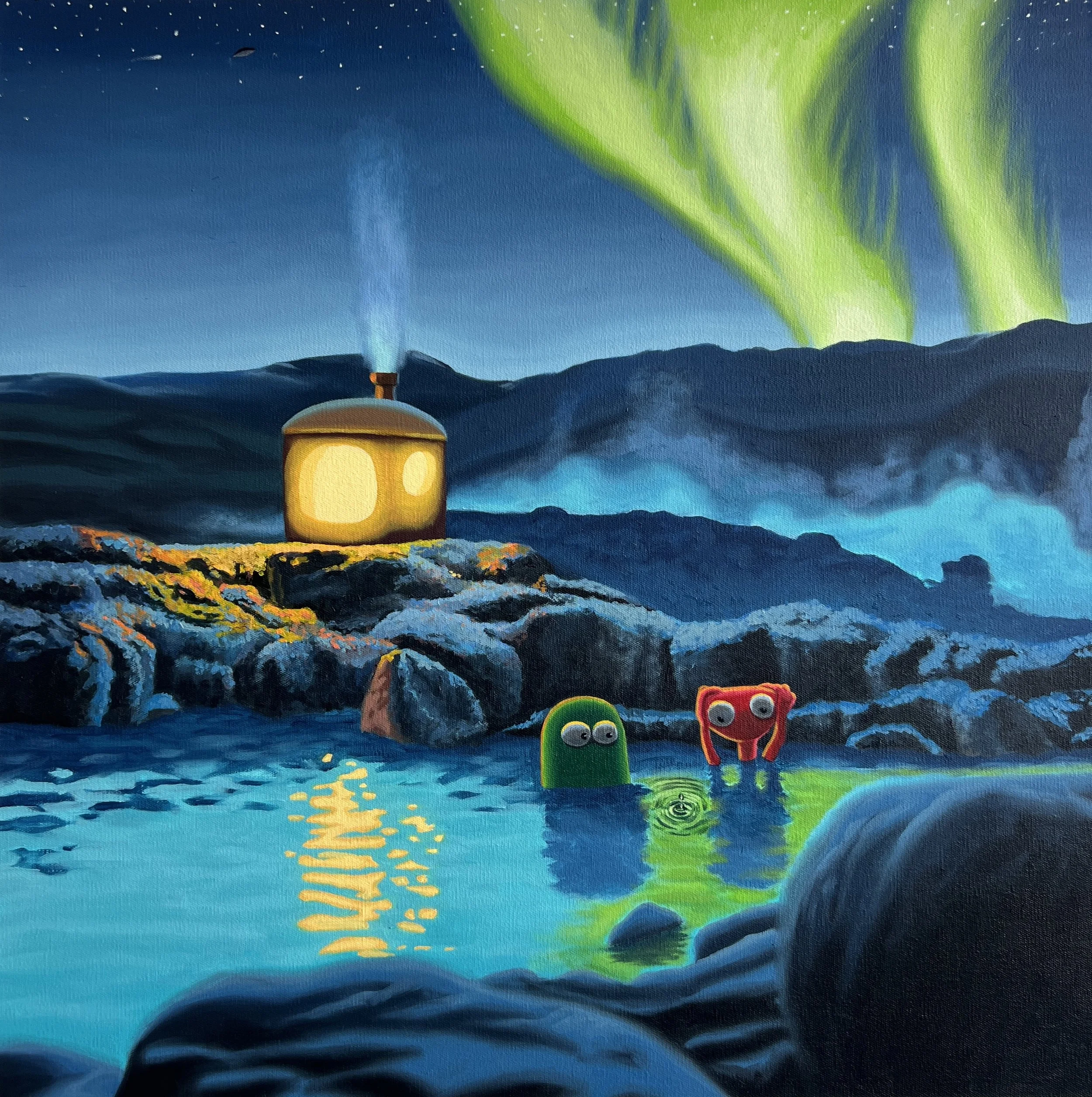 "I Dropped It" 
Oil on canvas 
24x24 in
-sold