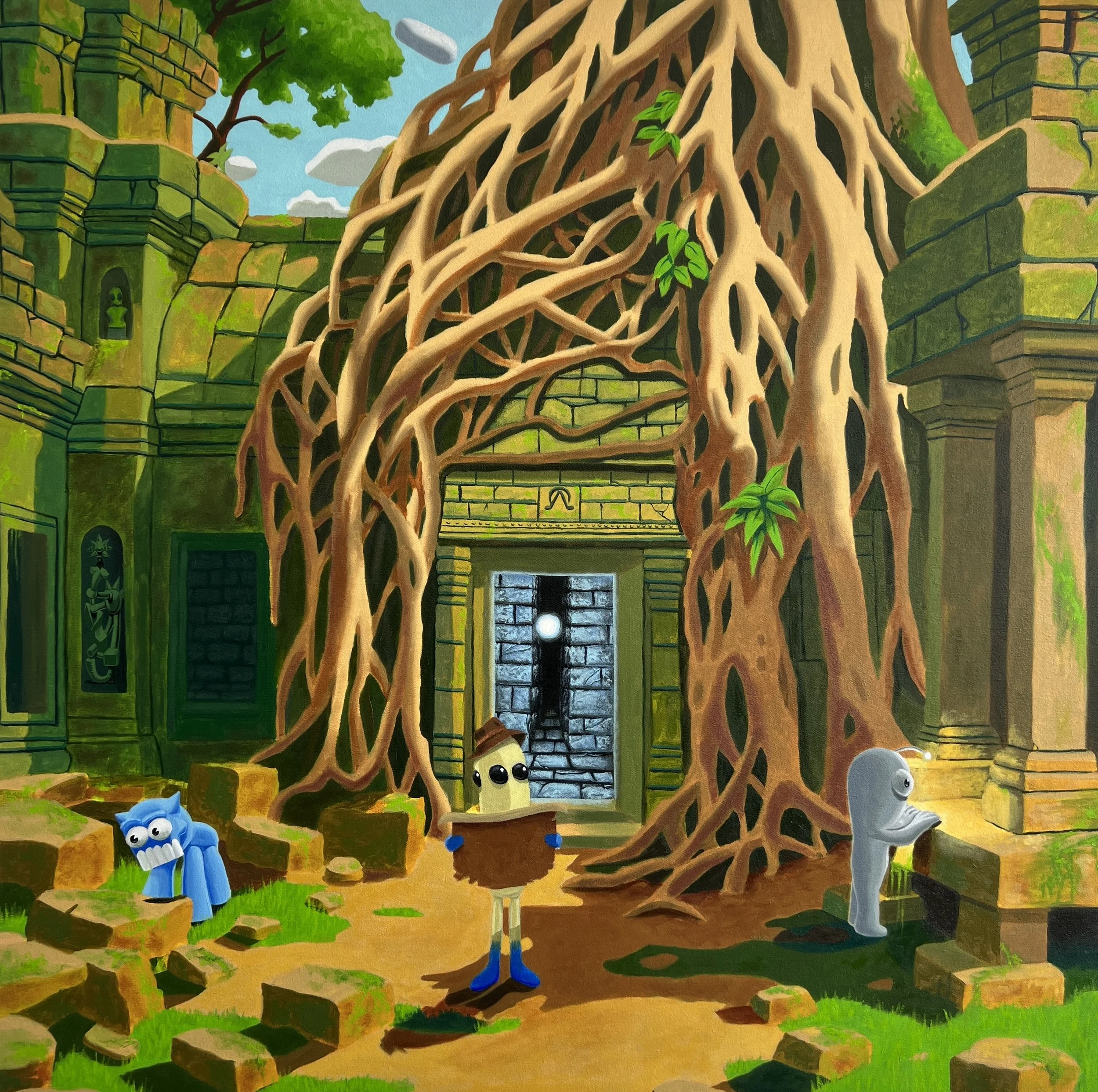 "Watts Going On" 
Oil on canvas 
36x36 in
-sold