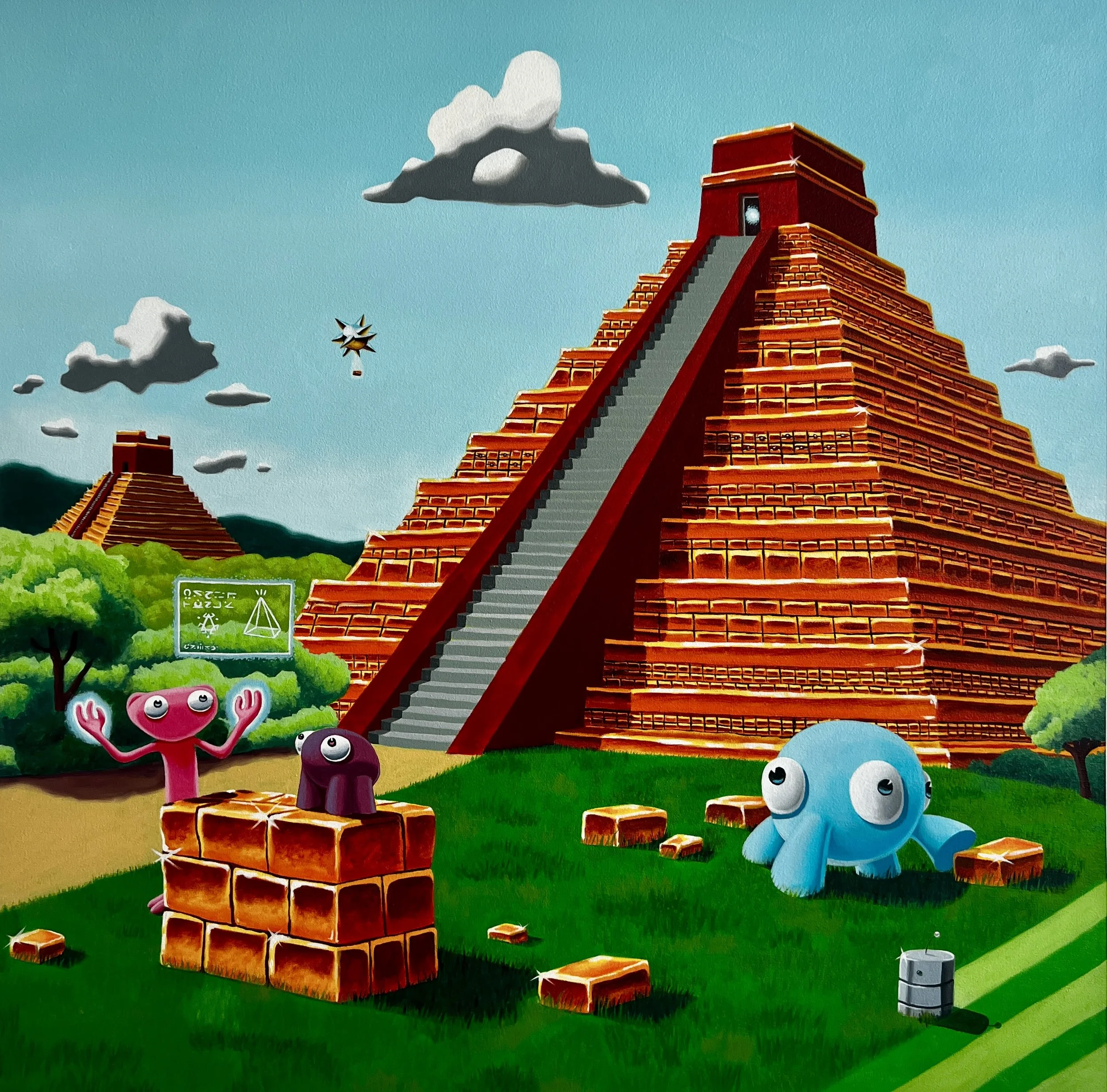 "Technologia Vieja" 
Oil on canvas 
38x38 in
-sold