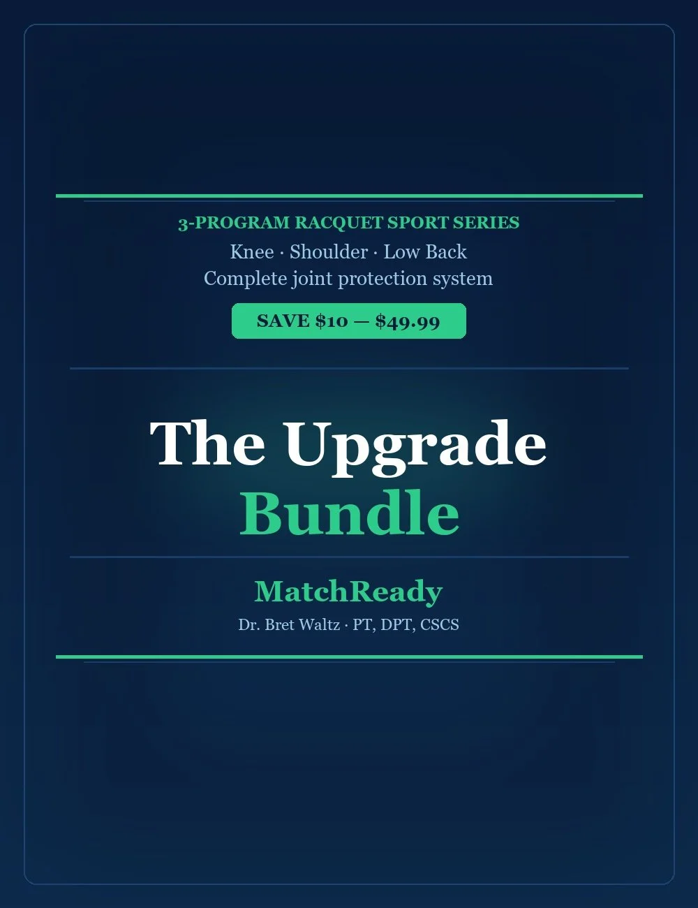 The Upgrade Bundle - Knee, Shoulder & Low Back
