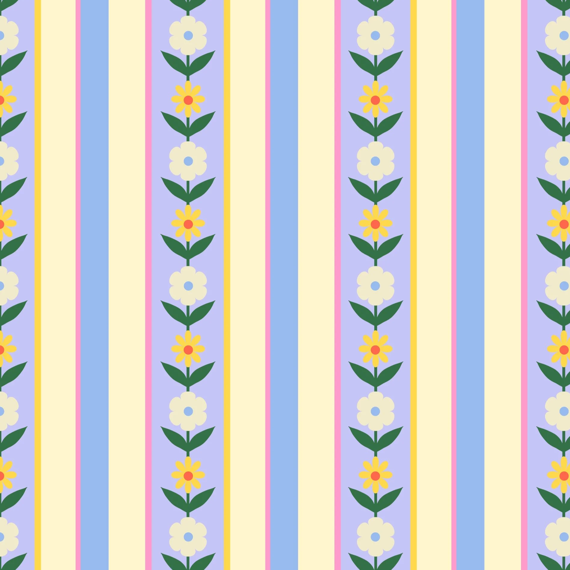 Floral Stripes