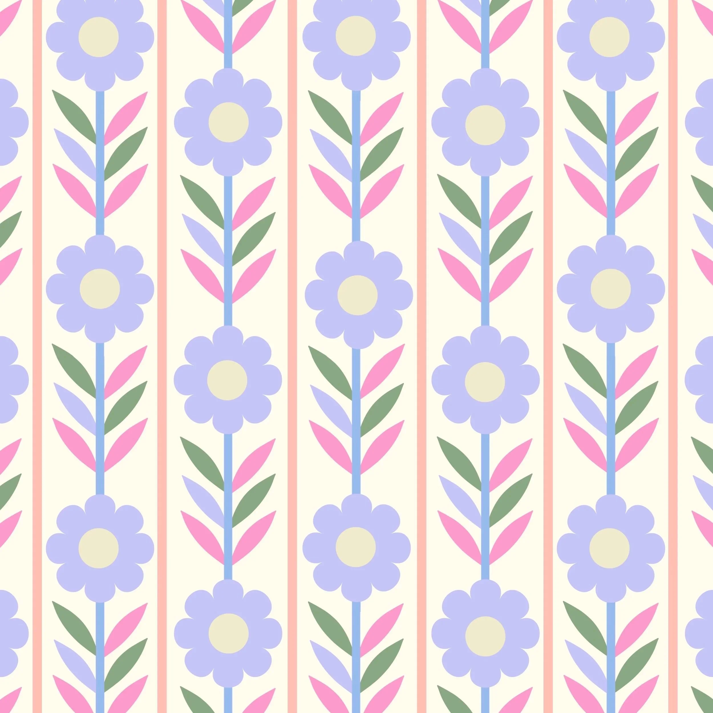 Lilac Folk Stripes