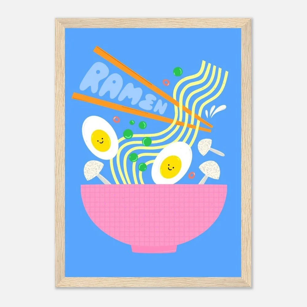 Ramen  - Wooden Framed Print