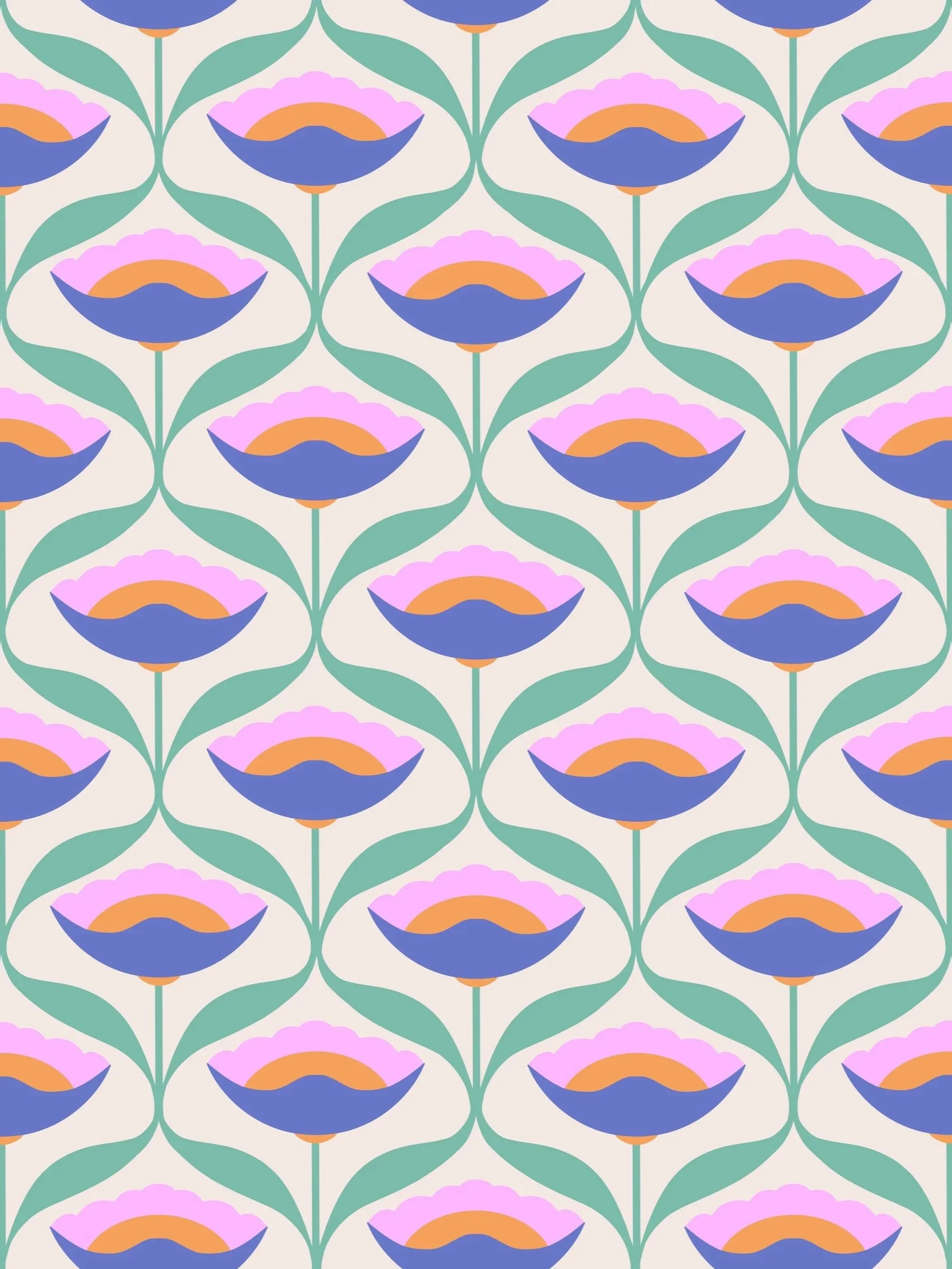 Floral ogee pattern