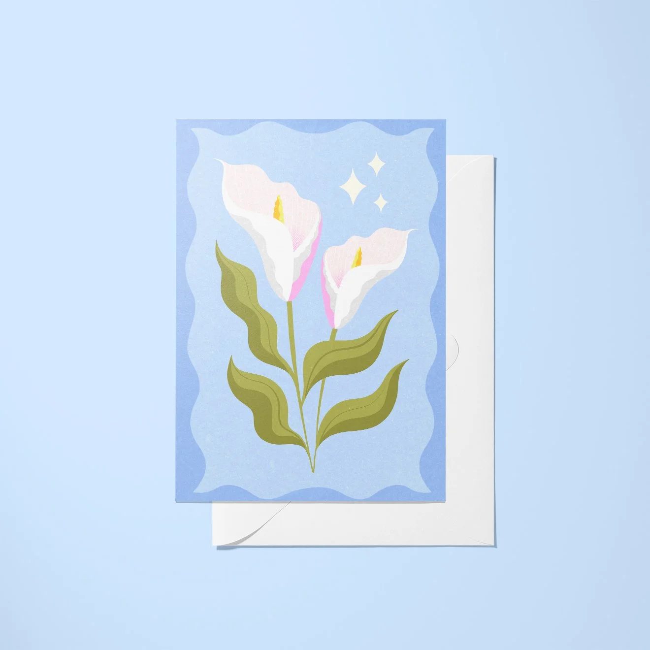 Abstract Flowers Greetings Card