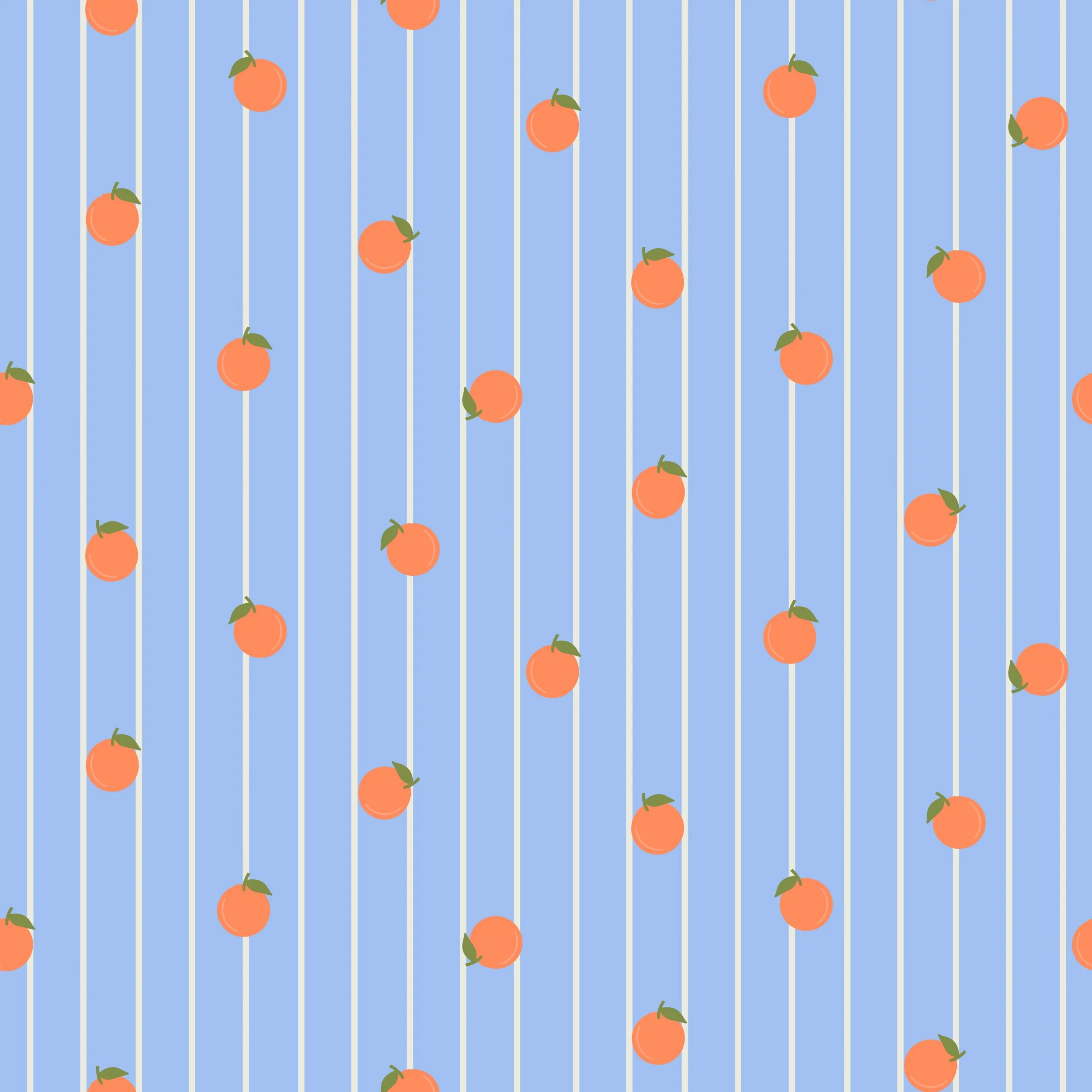 Sweet Oranges on Stripes