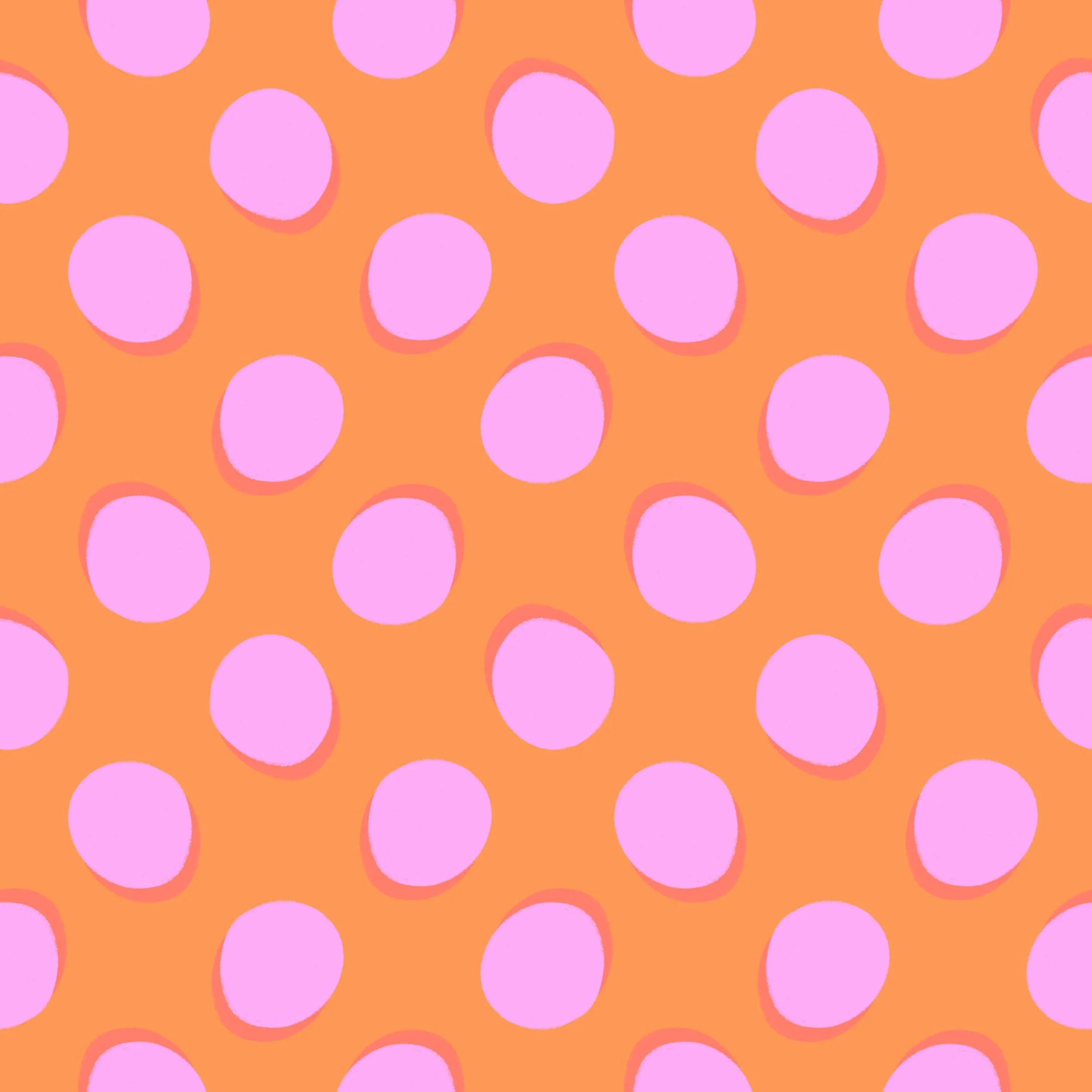 Orange and Pink Oversize Dots