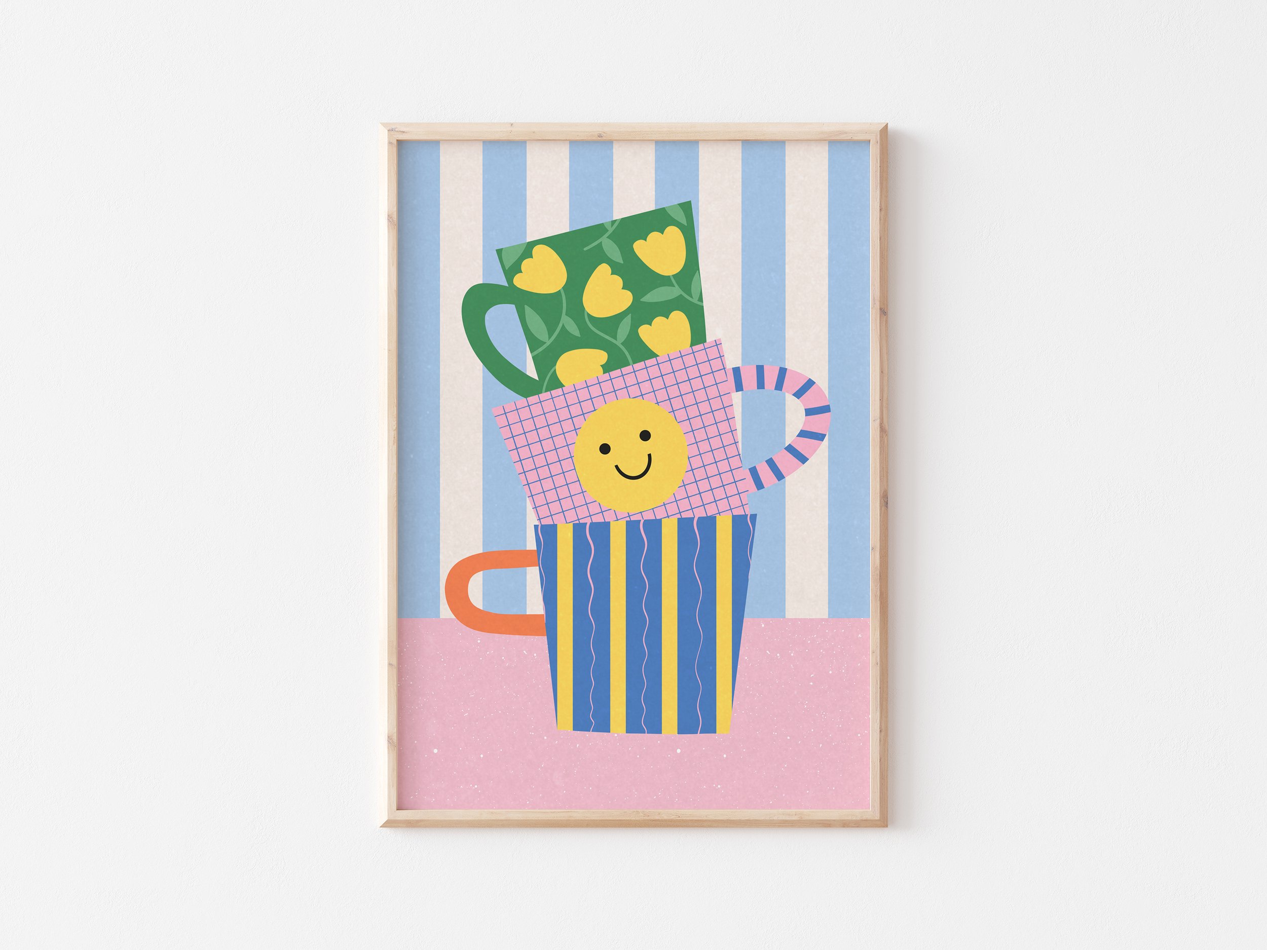 Happy Mug Art Print