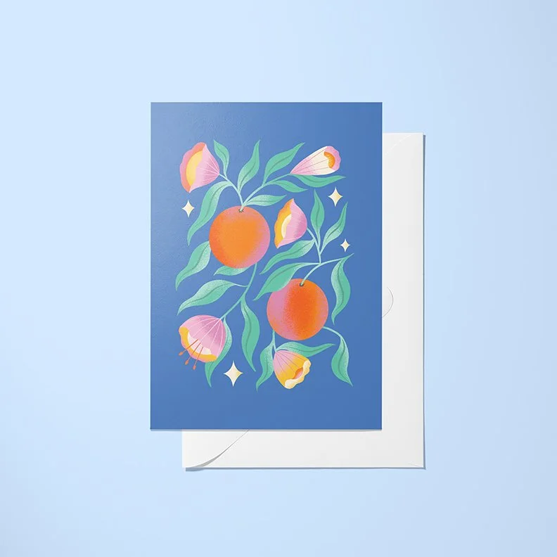 Fruit and Flowers Greetings Card