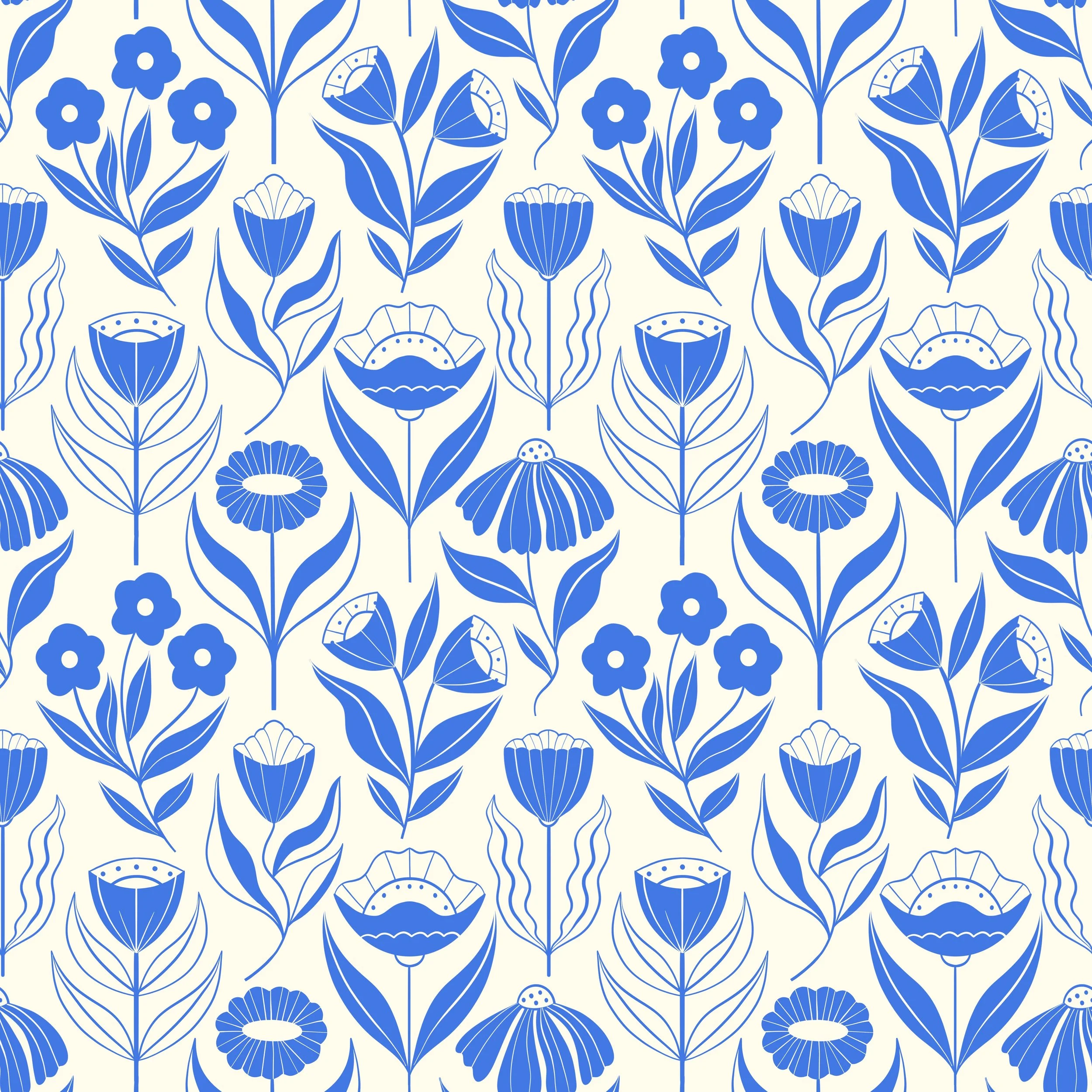 Abstract Flowing Flowers