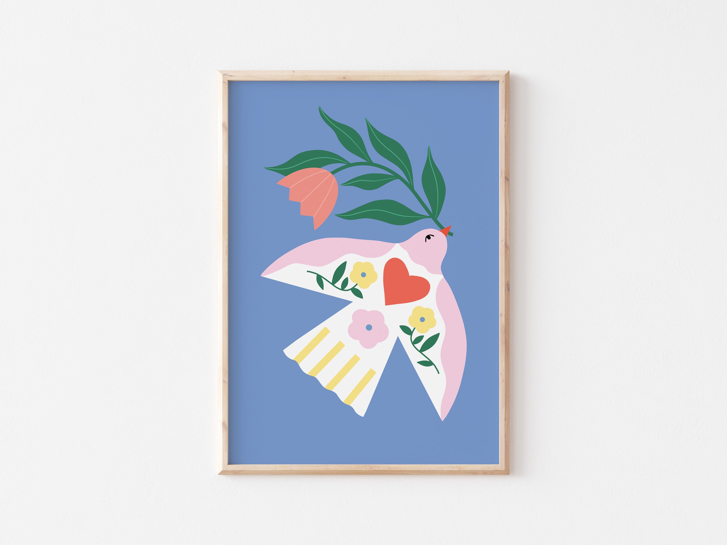 Floral Bird Art Print