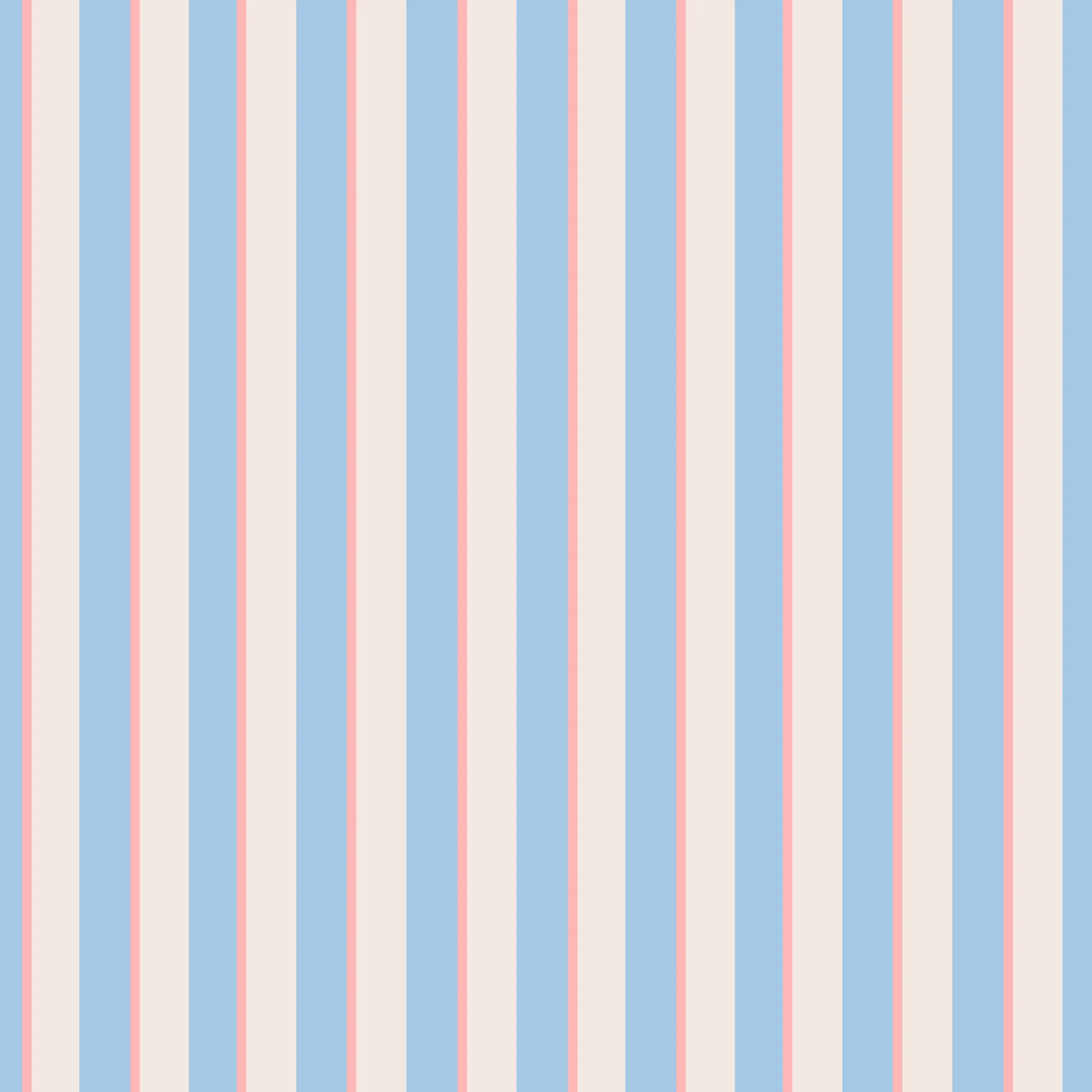 Petrol Blue and Peach Stripes