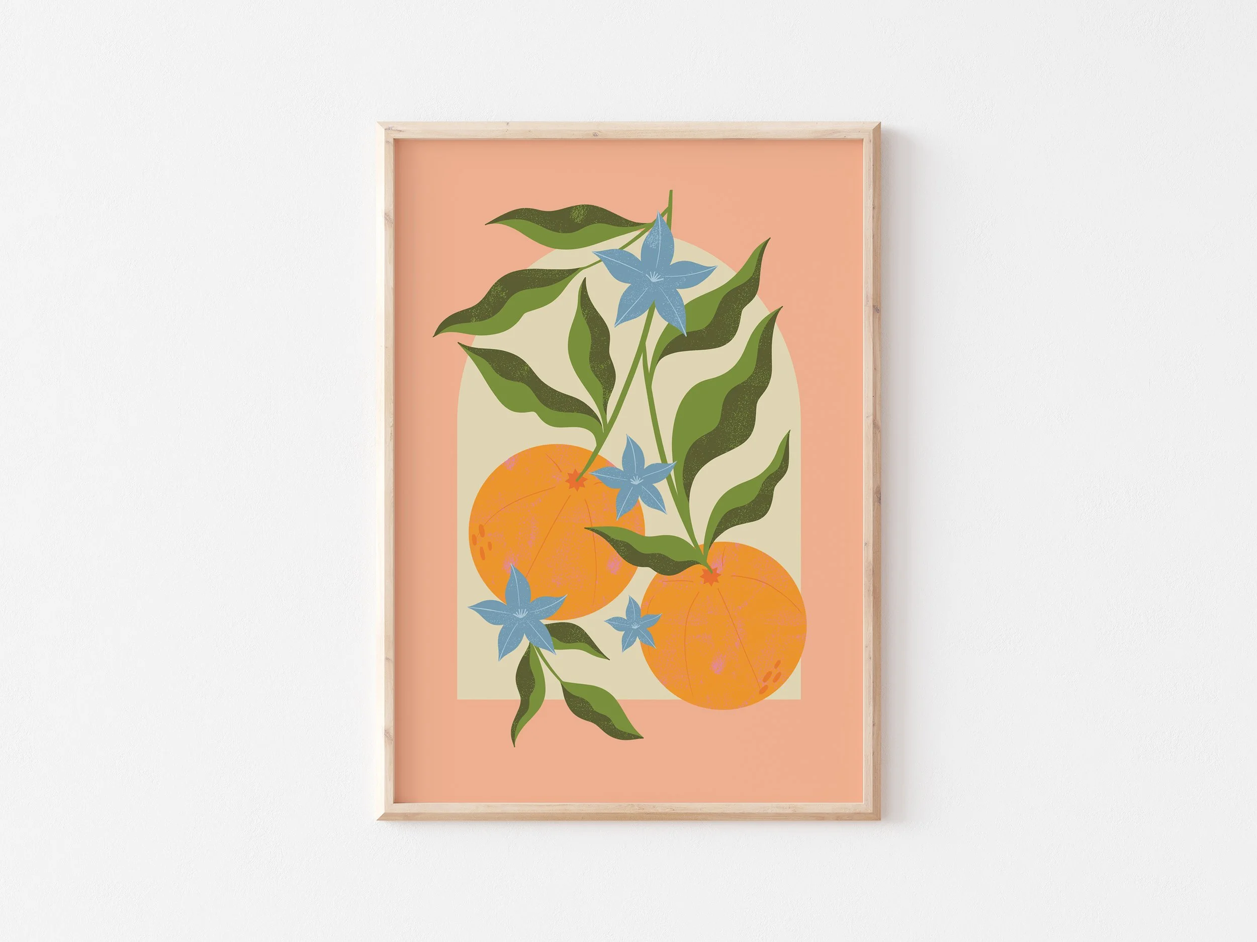 Orange Branch Art Print