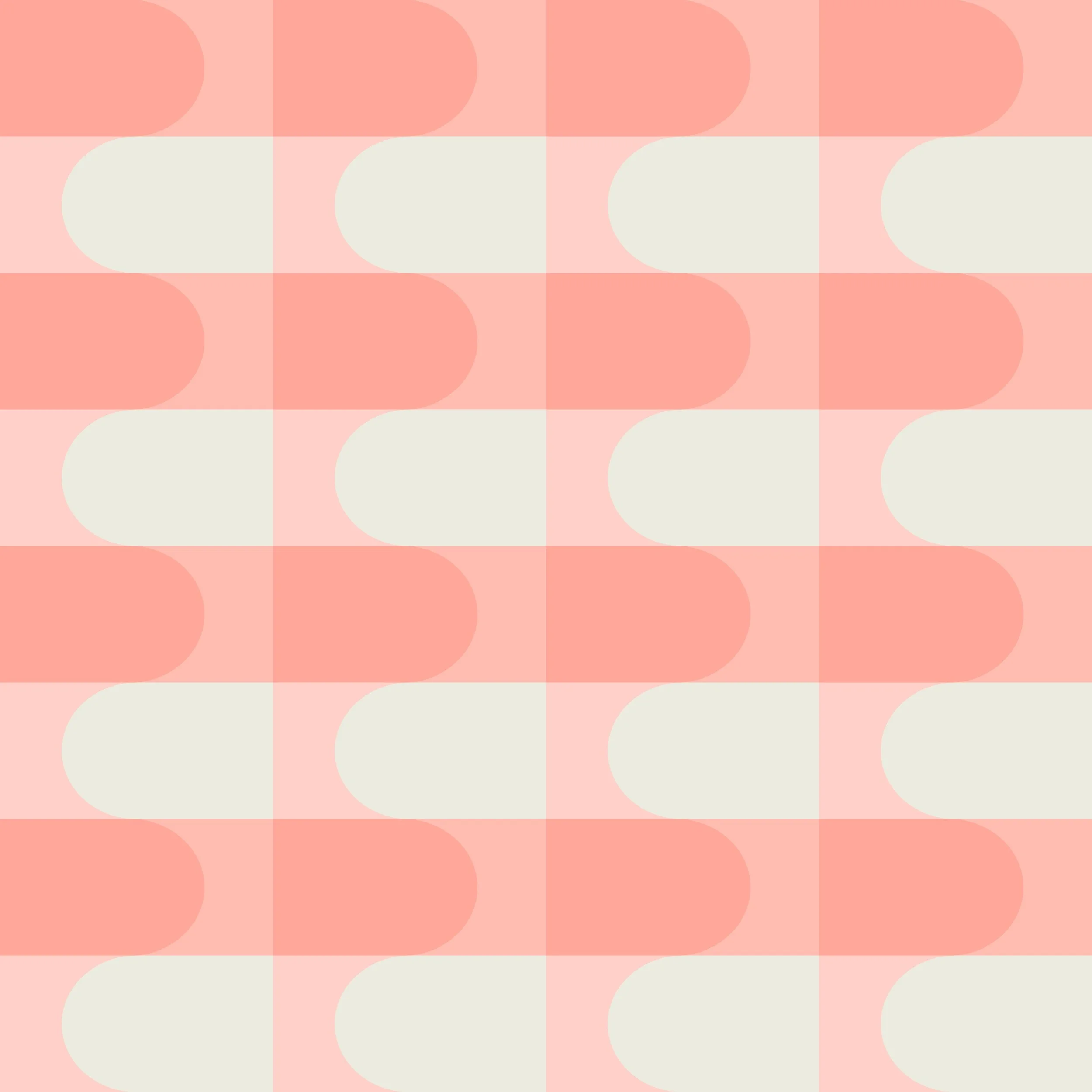 Retro Wavy Stripes (Peach)