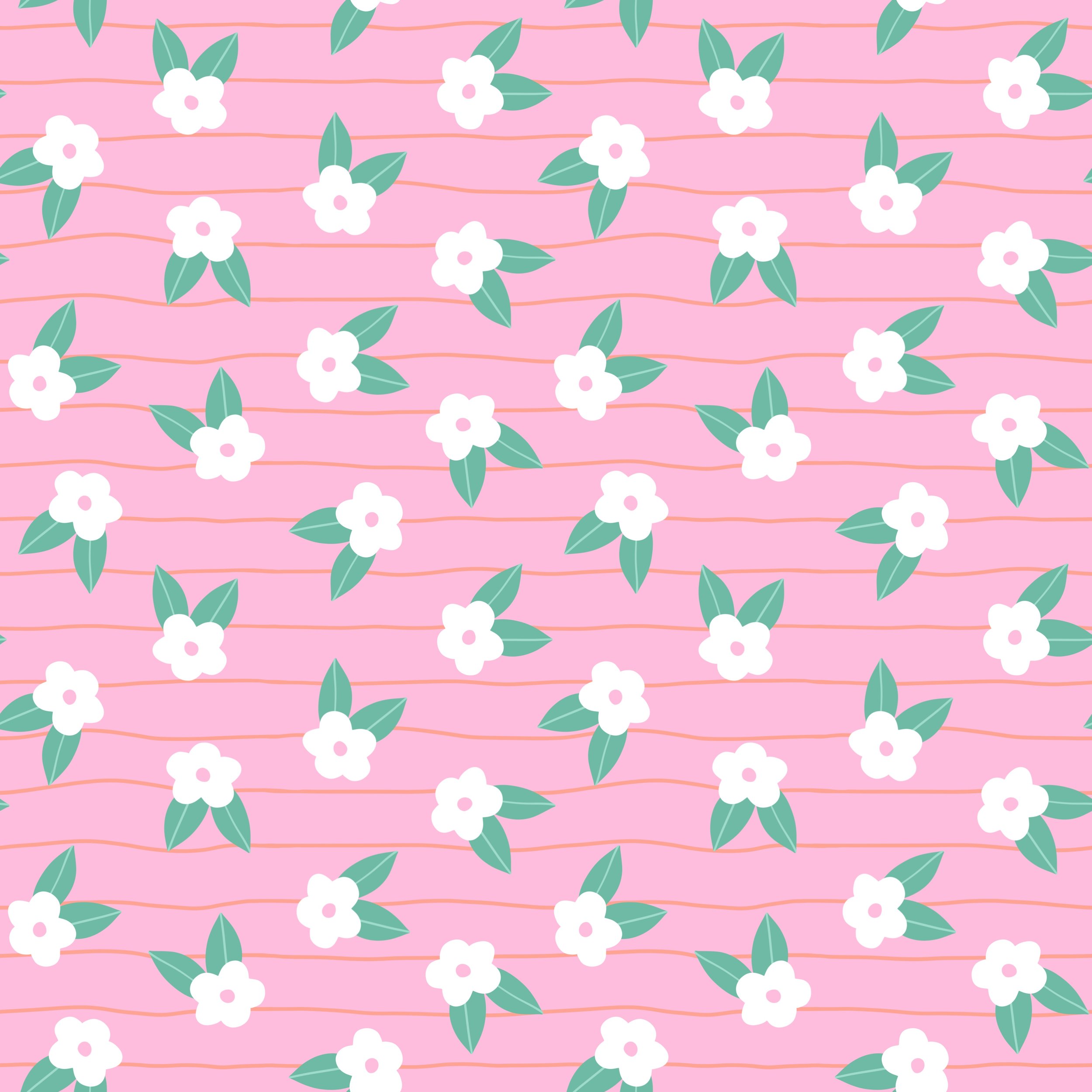 Sweet Flowers on Stripes