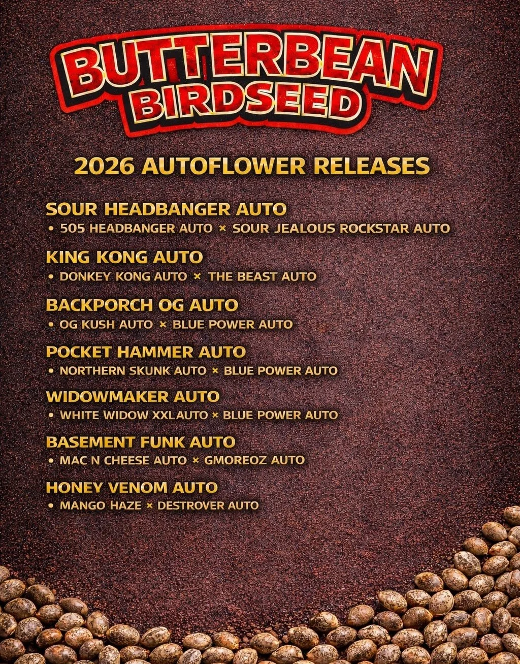 Honey Venom Auto (Butterbean) - 5 Pack