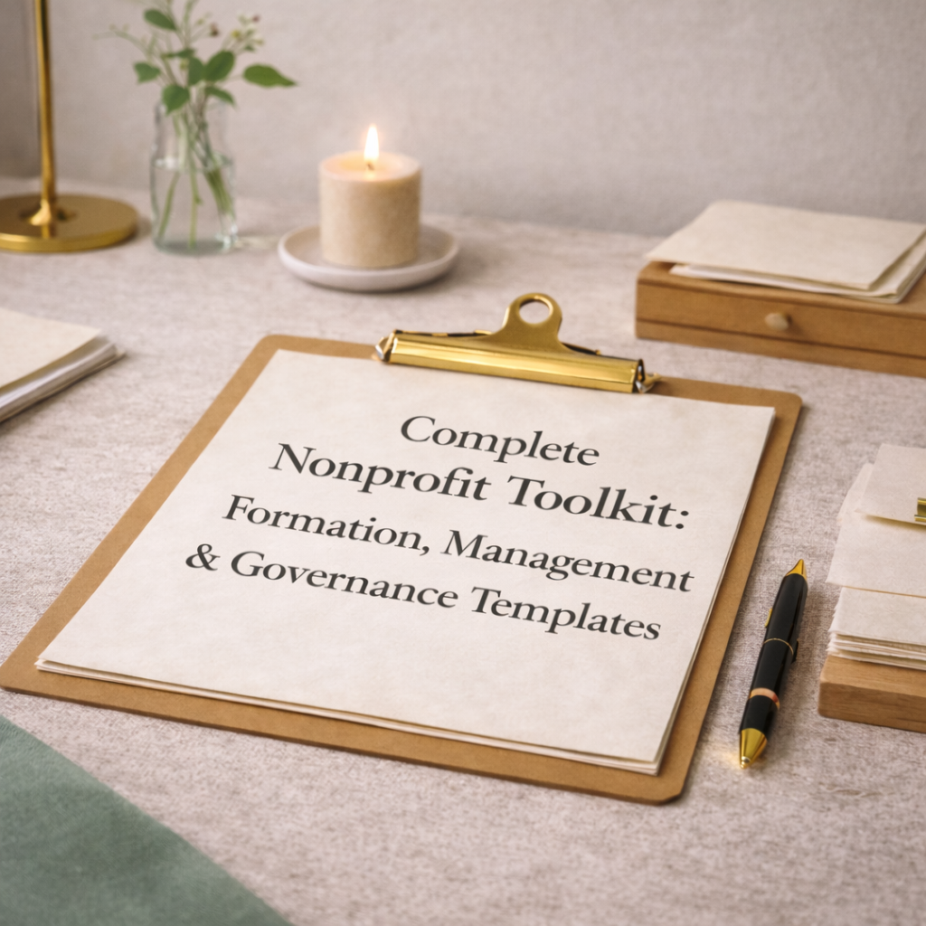 Attorney-Drafted Nonprofit Formation, Management & Governance Templates