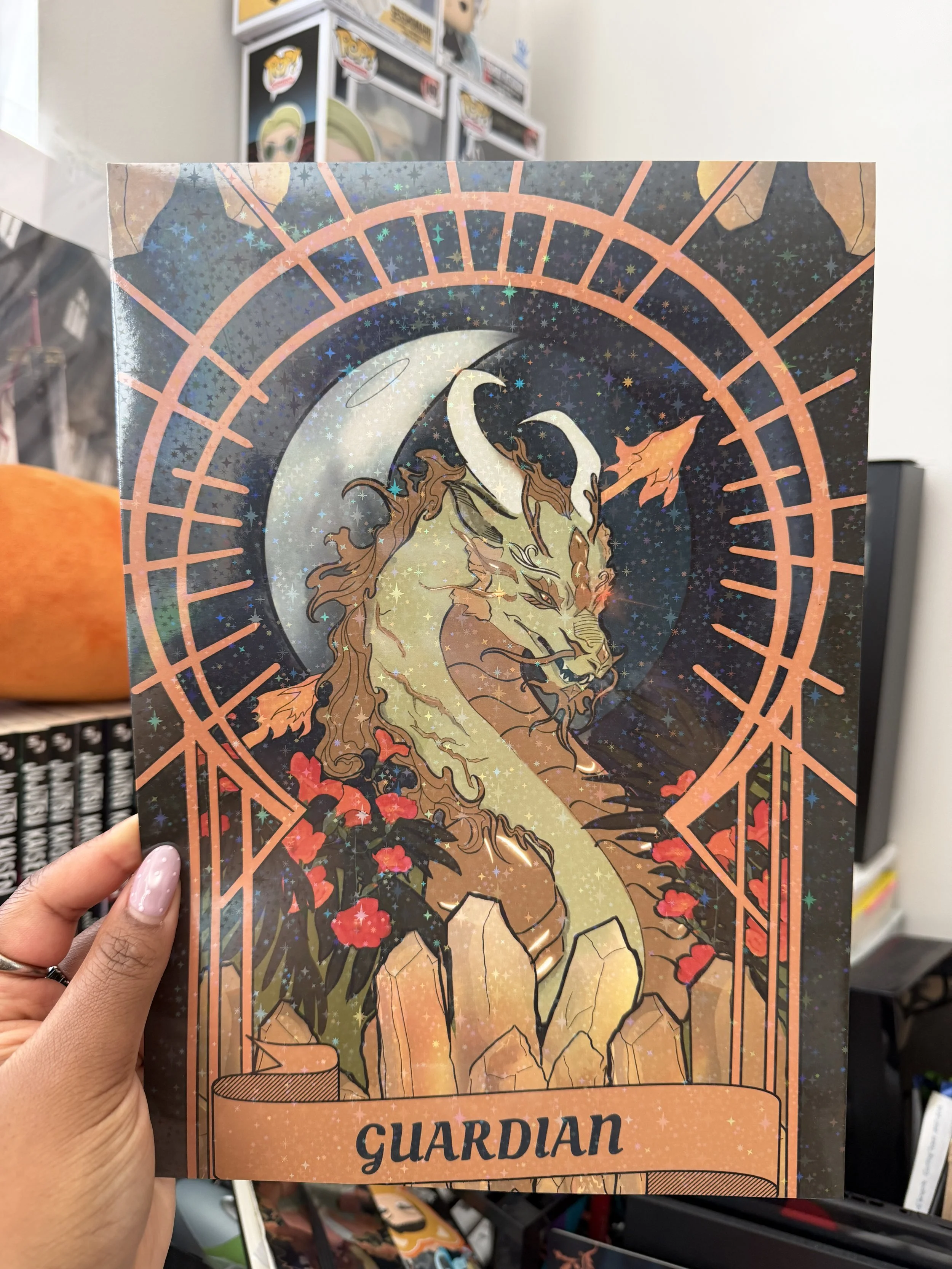 Pyre Guardian Tarot Print - Starry Night Edition