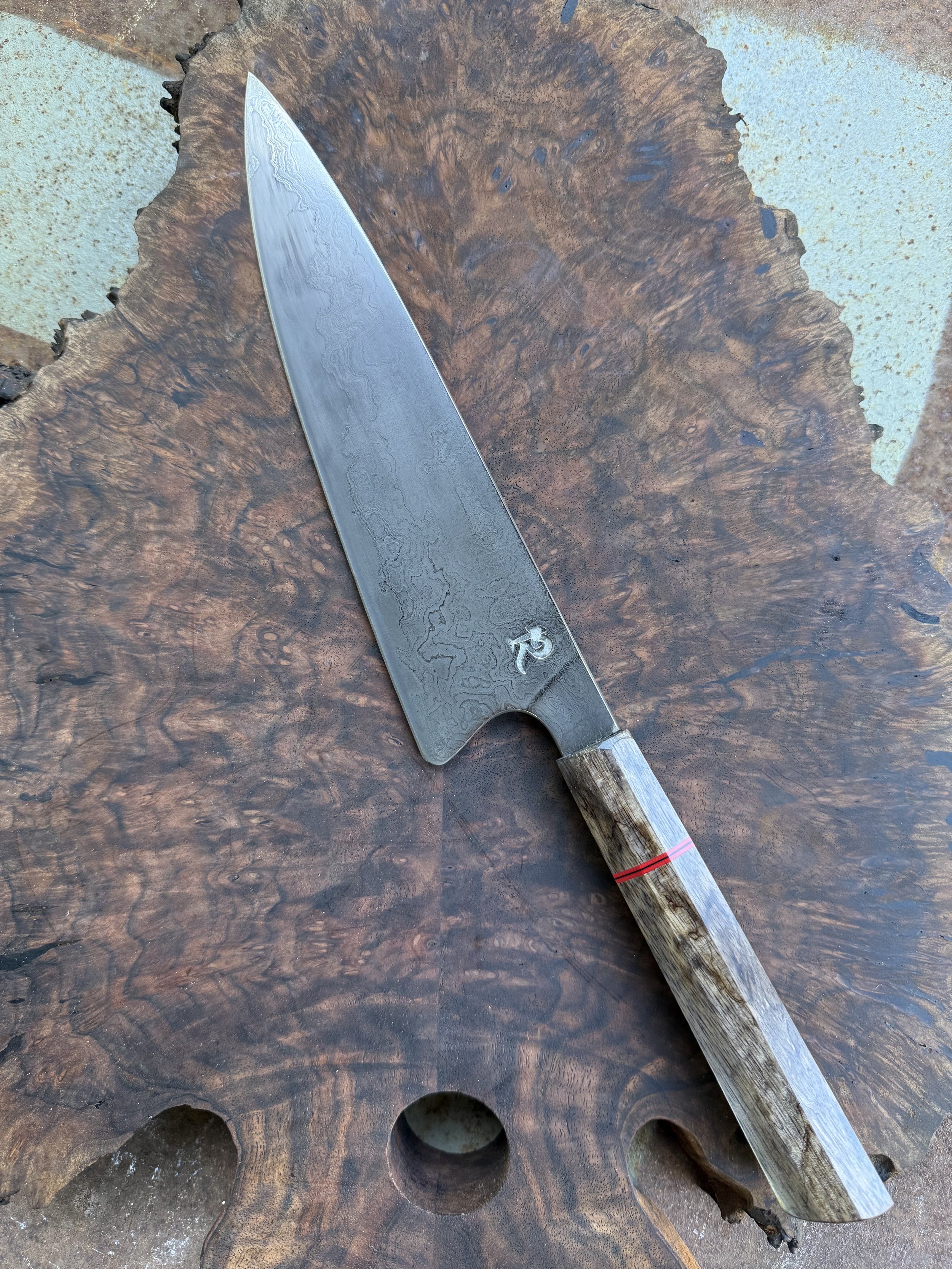 8.5" Damascus San-Mai Chef