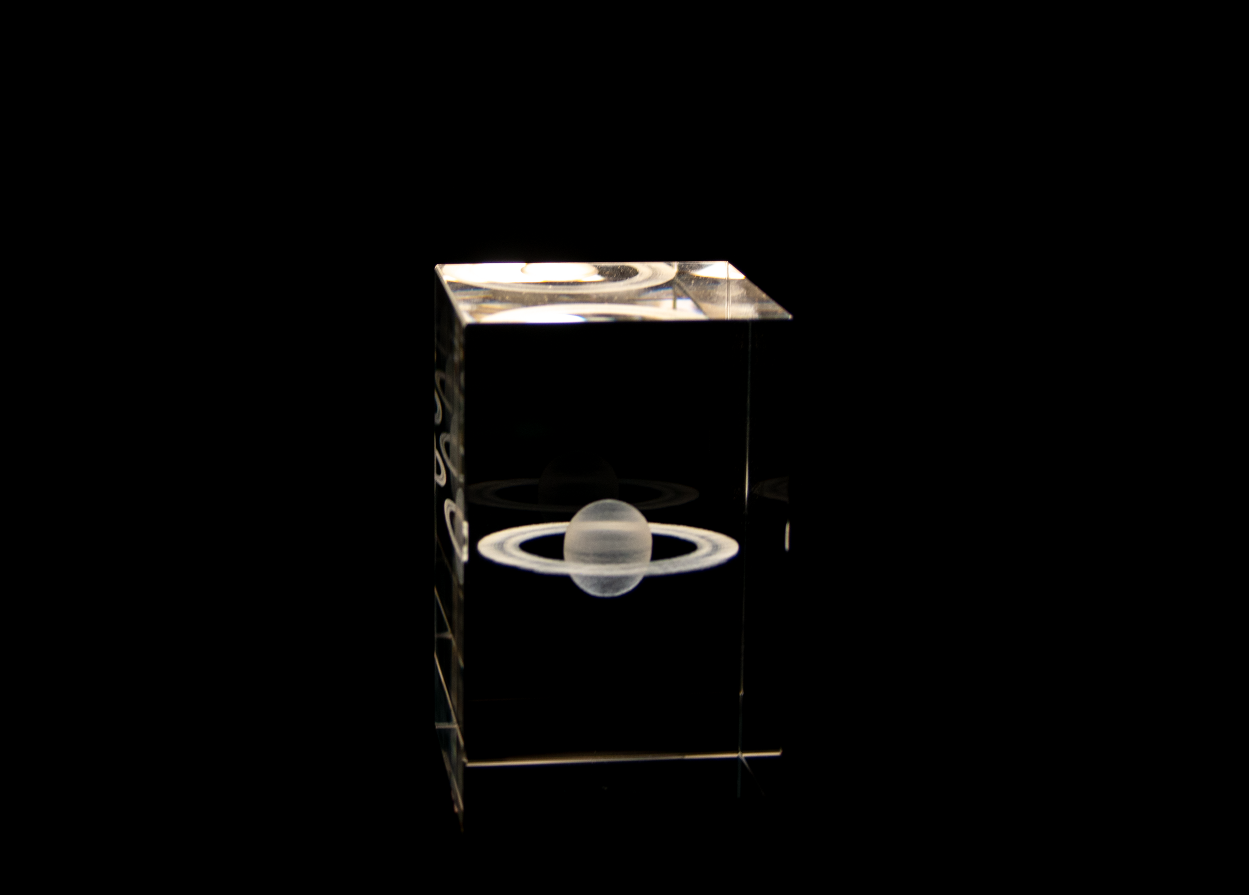 Image of a K9 Crystal with Saturn in it