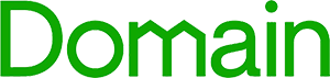 Green text spelling 'Domain' on a white background