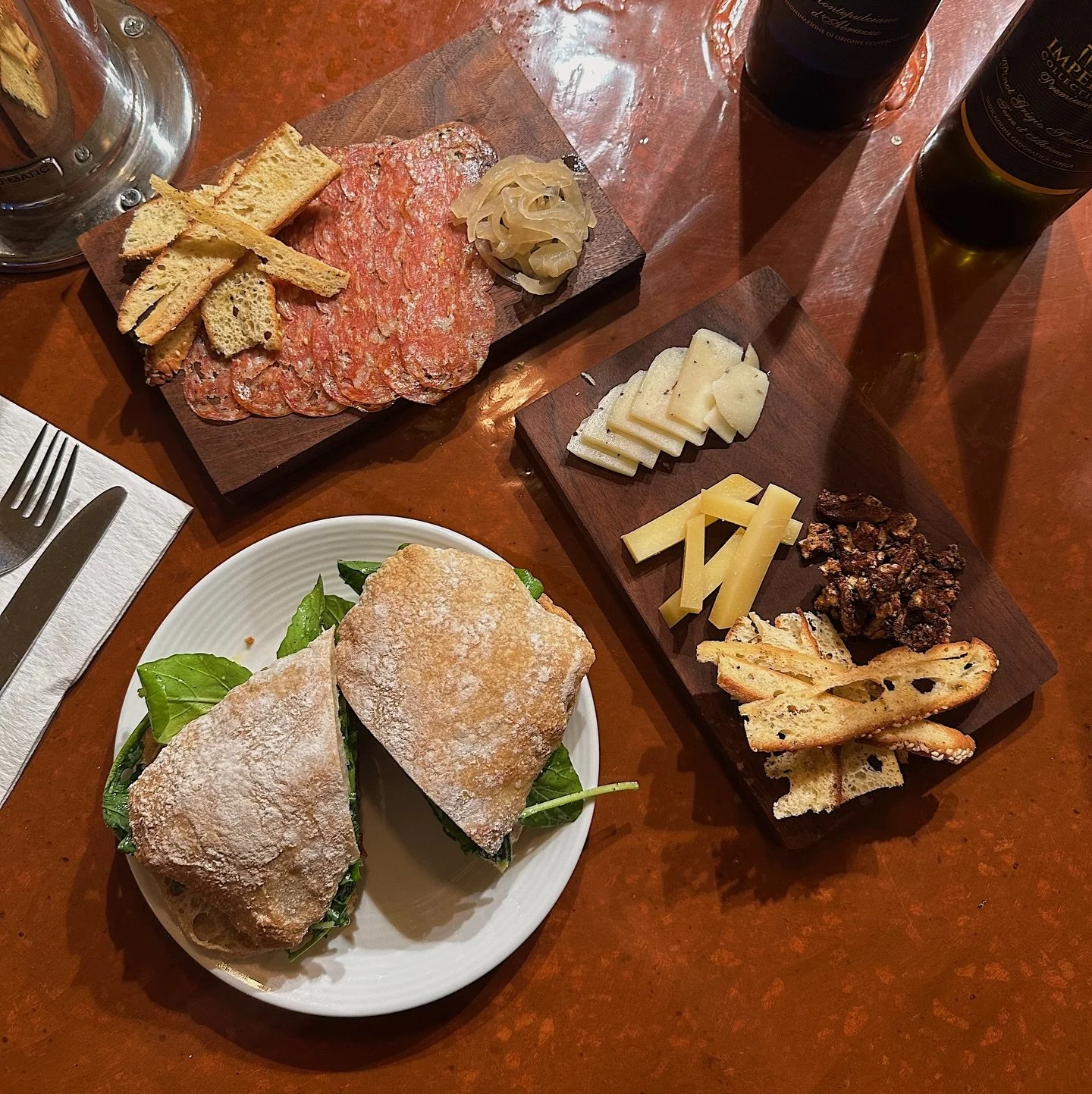 Three plates of Italian food from Tucker's