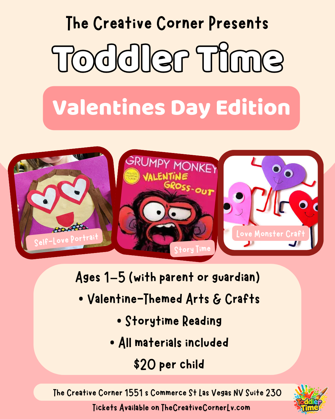 Toddler Time Thursdays (Valentine’s Day Edition)