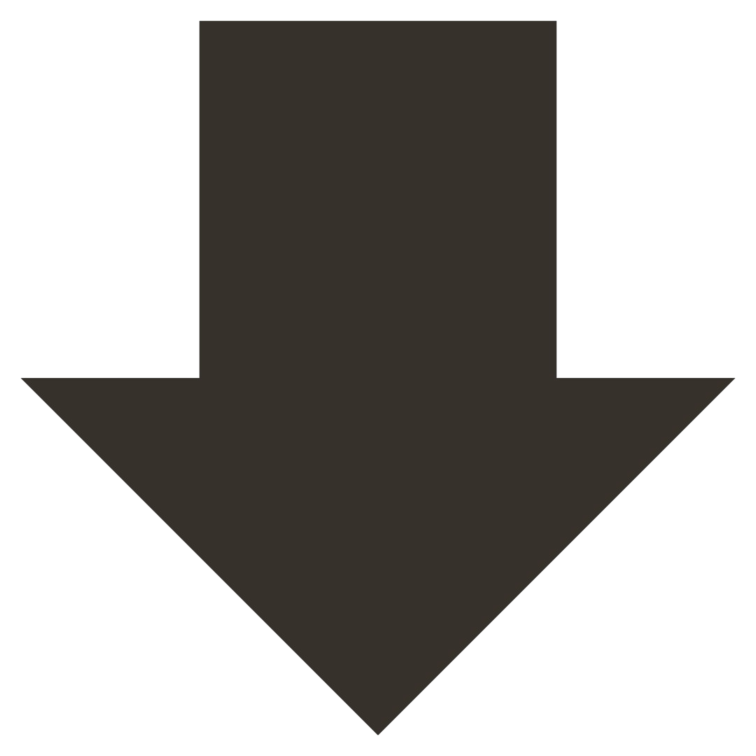 Large downward-pointing arrow in dark gray color.