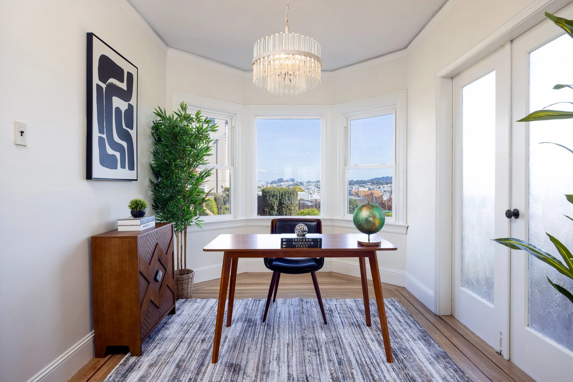 Modern office space with lots of light and big windows