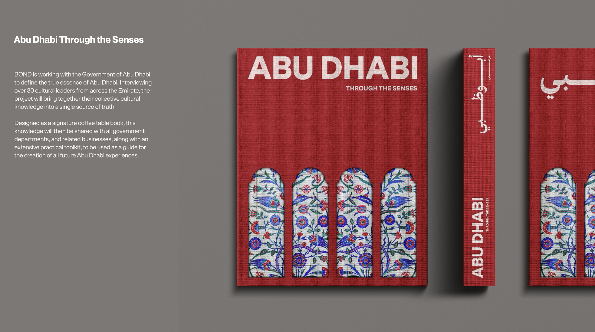 AD Through Your Senses coffee table book exploring Abu Dhabi culture