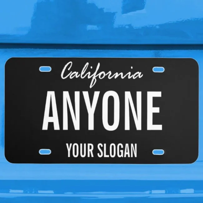 California Custom License Plate