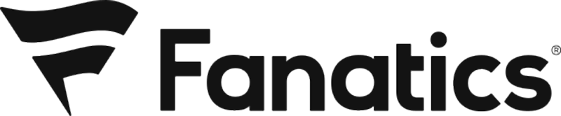 Fanatics logo with stylized 'F' and company name.