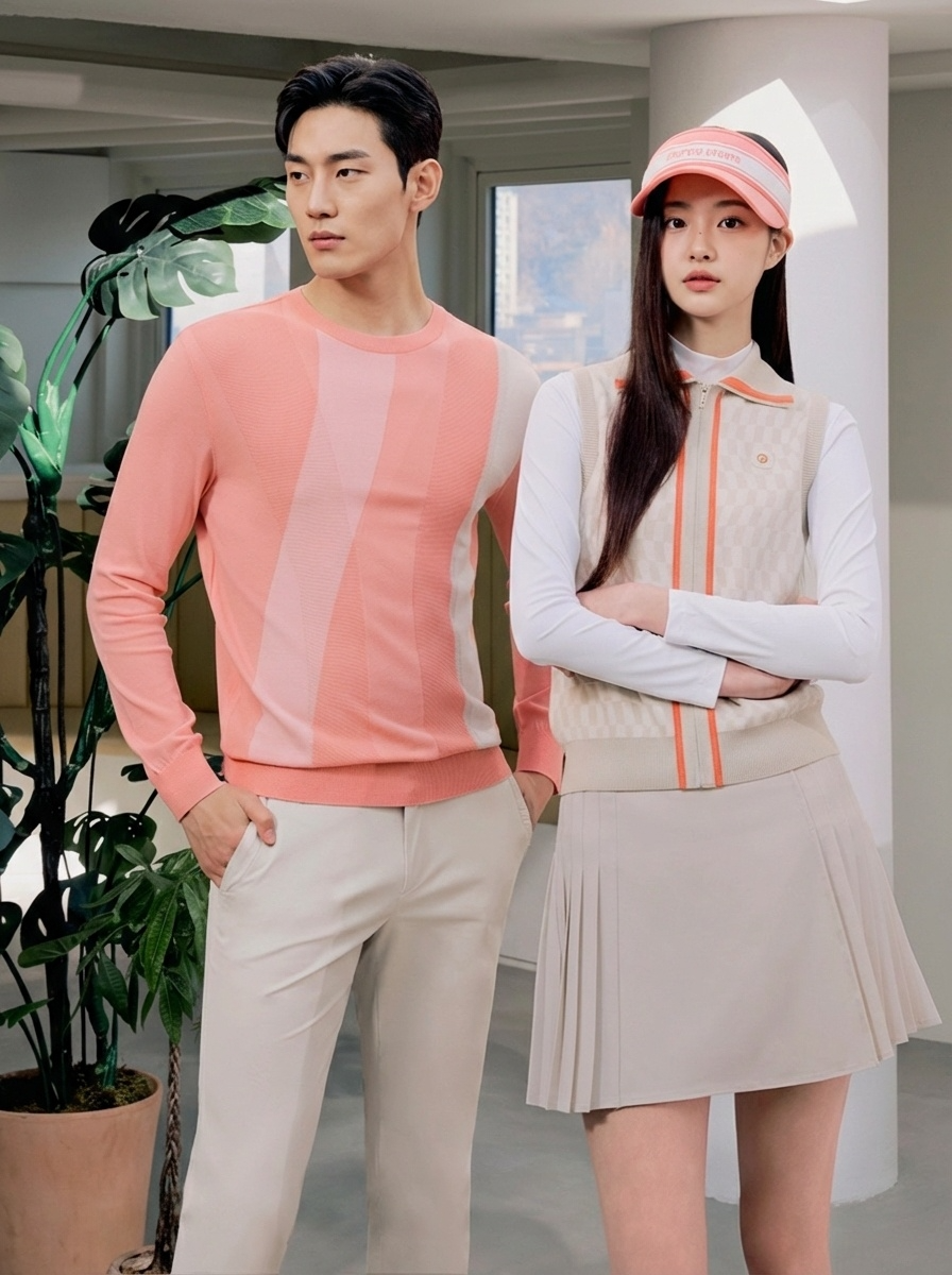 two models showcase golf and sports apparel from concept to delivery