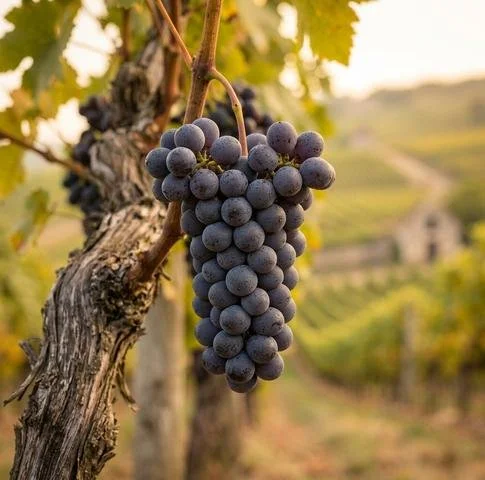 Pinot Noir grape cluster