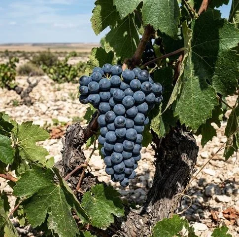 Tempranillo grape cluster