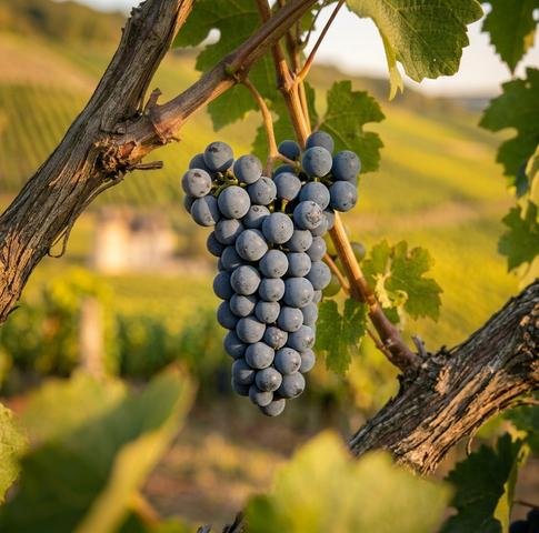 Syrah / Shiraz grape cluster