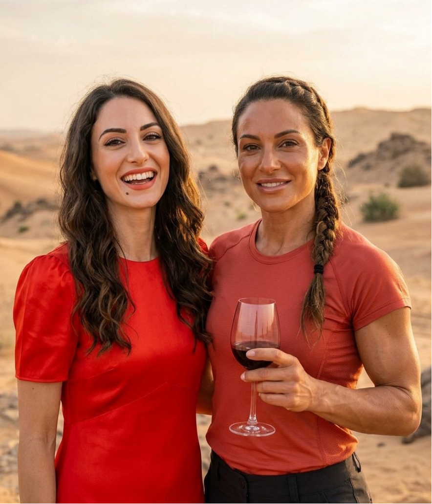 Valeria & Amanda, the Corvina characters from Vino Village