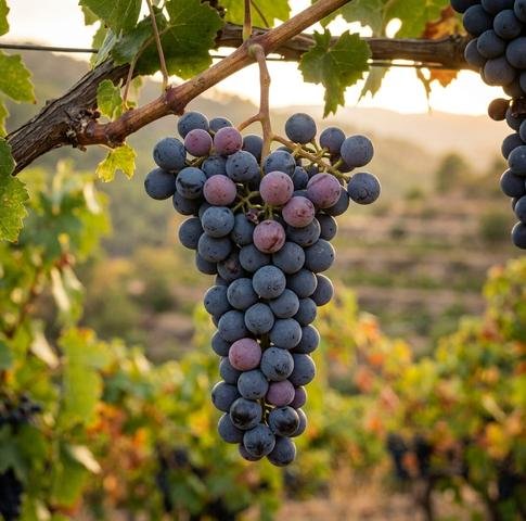 Grenache grape cluster