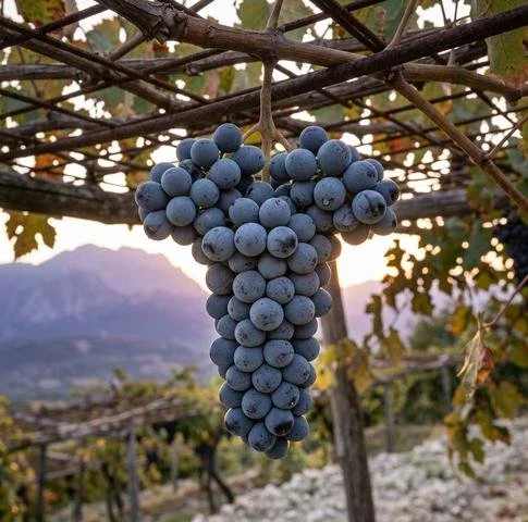 Montepulciano grape cluster