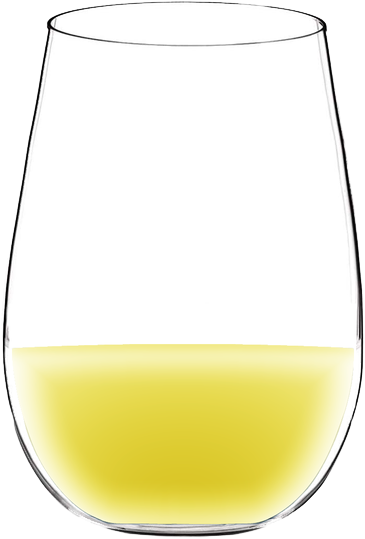 Riesling wine color in glass