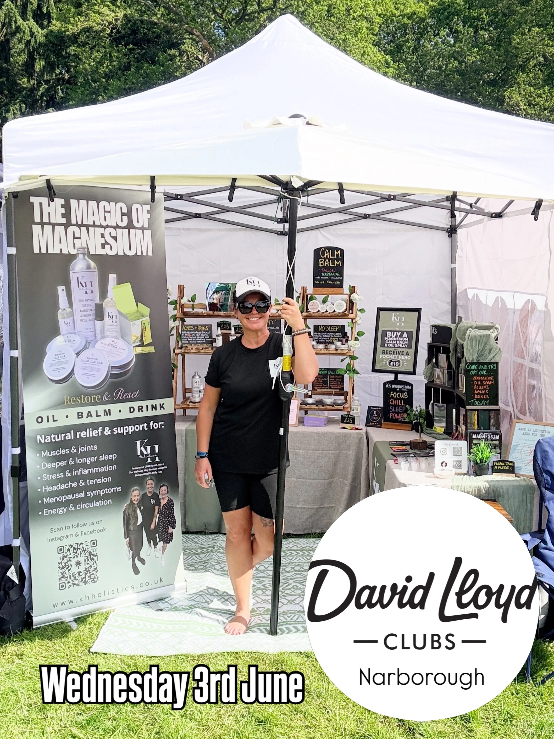 That month has flown by as I will be back at my local gym with the magnesium magic once again ✨

📅 Wednesday 3rd June 
🕰️ 8am - 6pm
📍 David Lloyd Narborough 

If you are local and fancy grabbing some products, I will be giving 10% off for this day