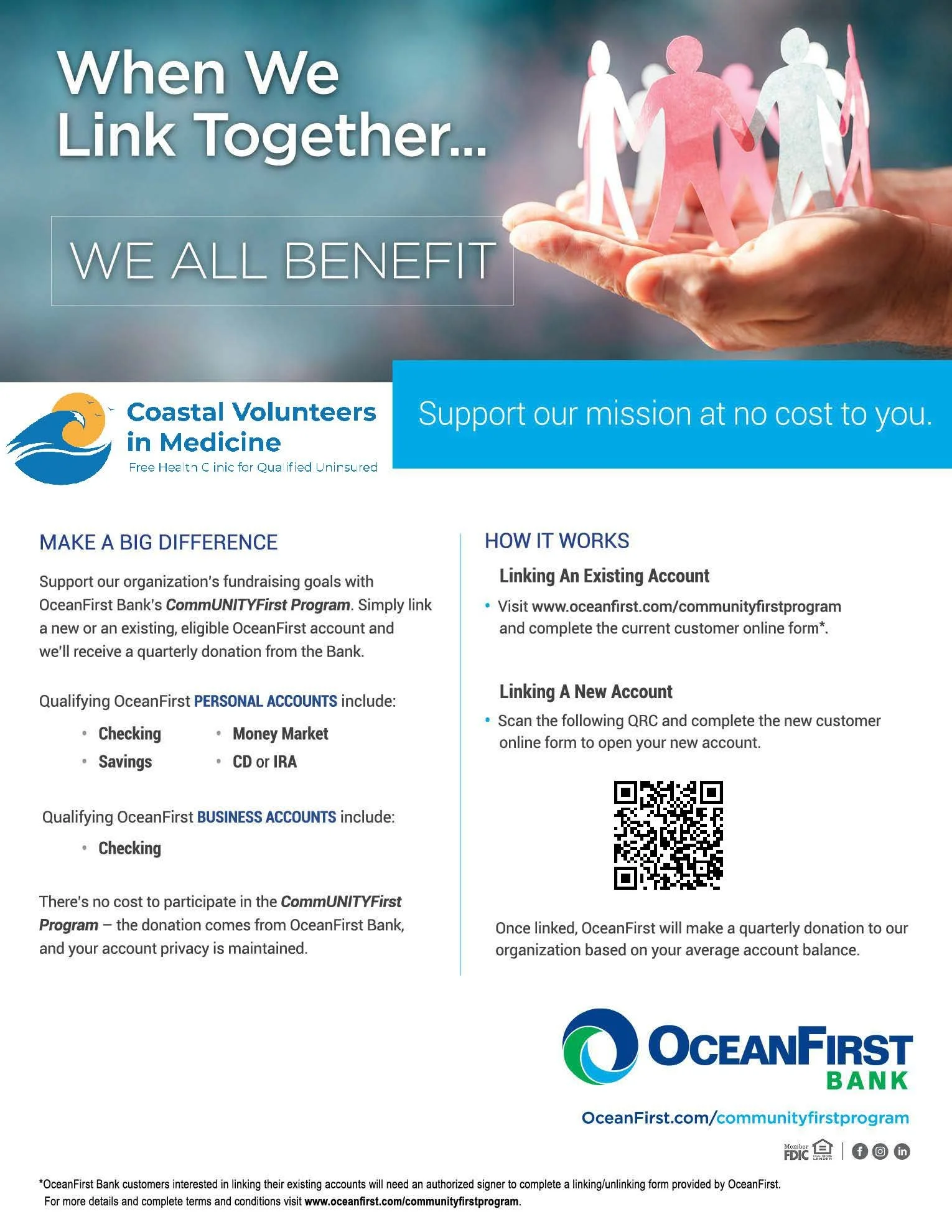 OceanFirst Bank Supports CVIM’s Free Healthcare Program