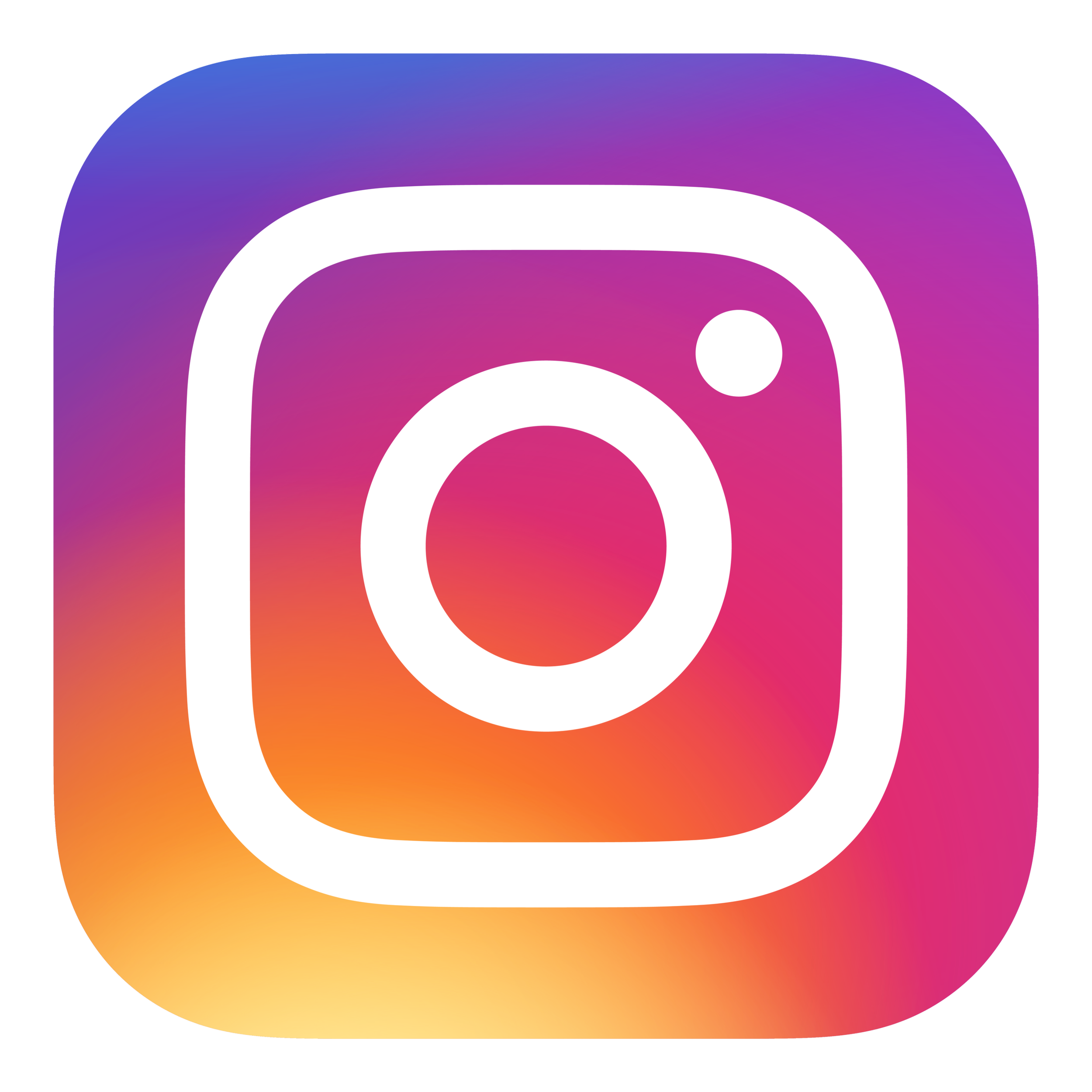 Instagram app icon with a gradient background of purple, pink, and orange, and a white outline of a camera.