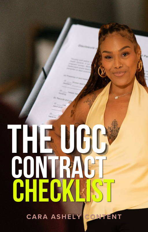 UGC CONTRACT CHECKLIST
