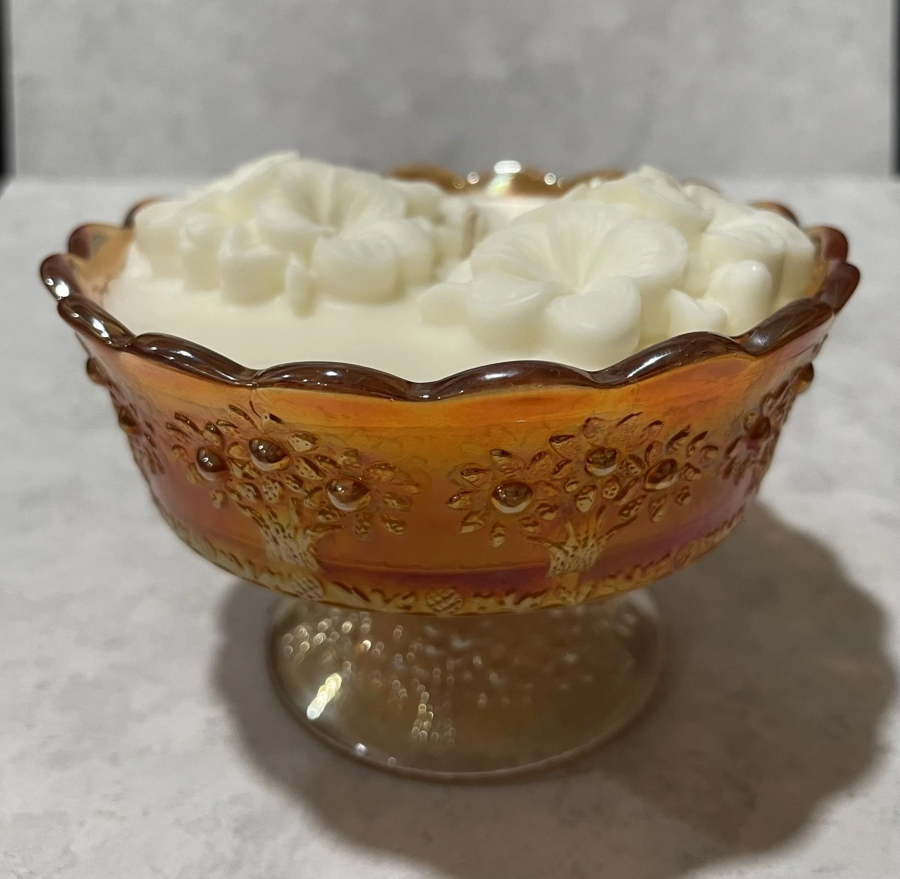 Vintage Floragold Louisa Glass Candle – Sage & Citrus