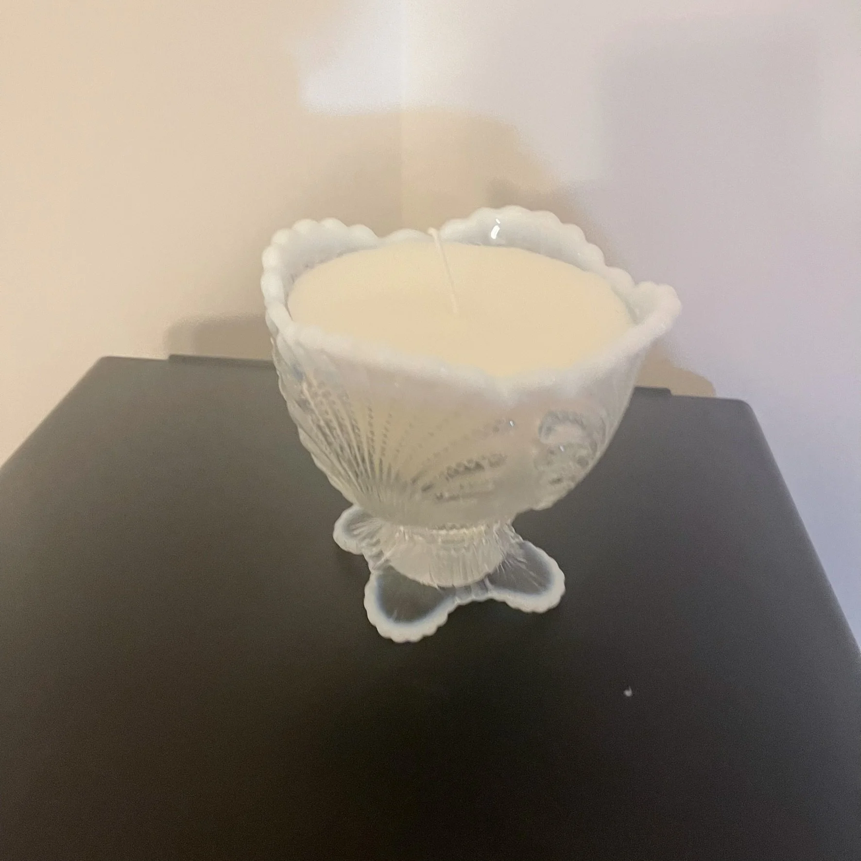 1940s Mosser beaded shell candle