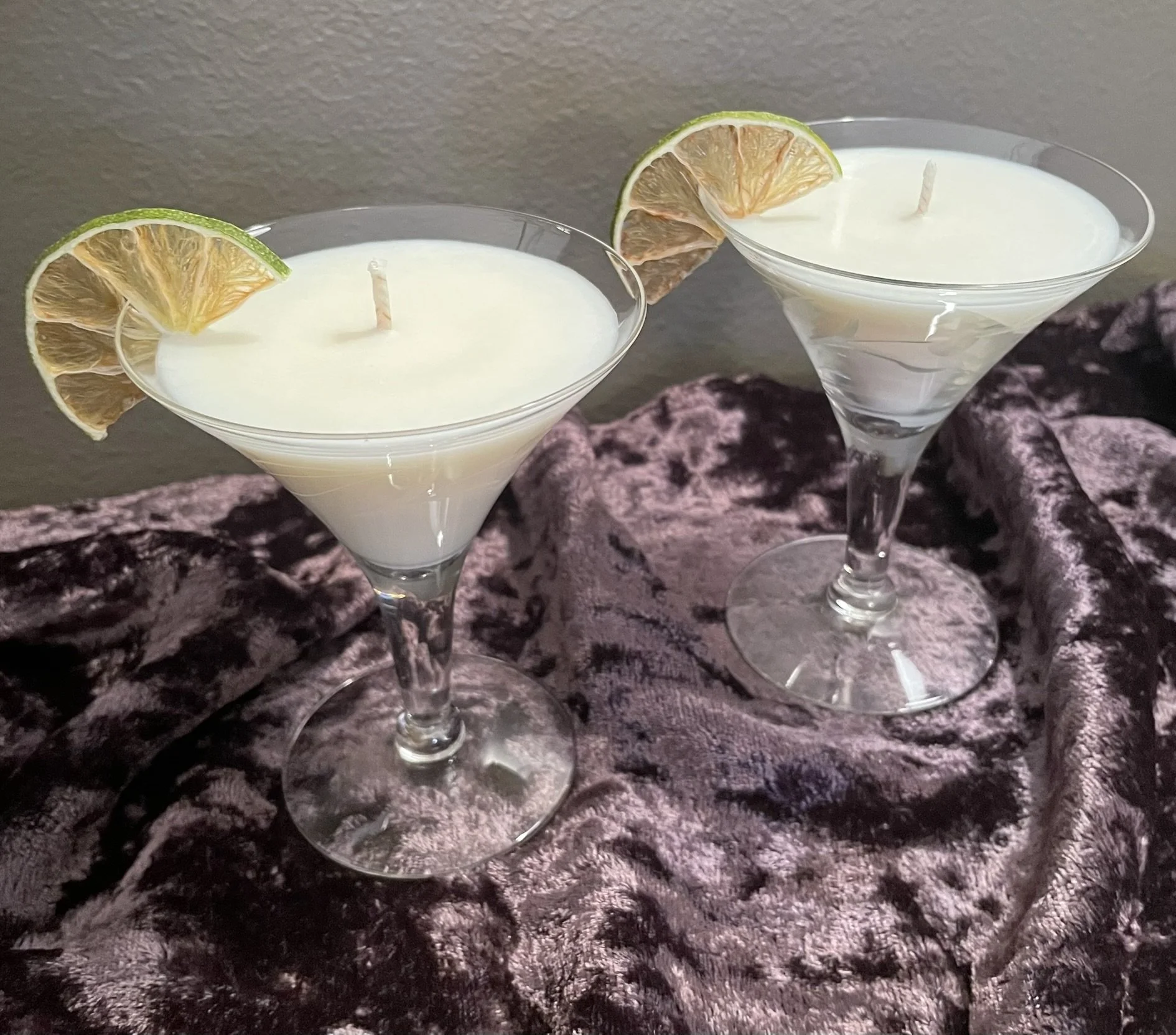 Handi-poured in contemporary martini glassware - Verbena Bamboo